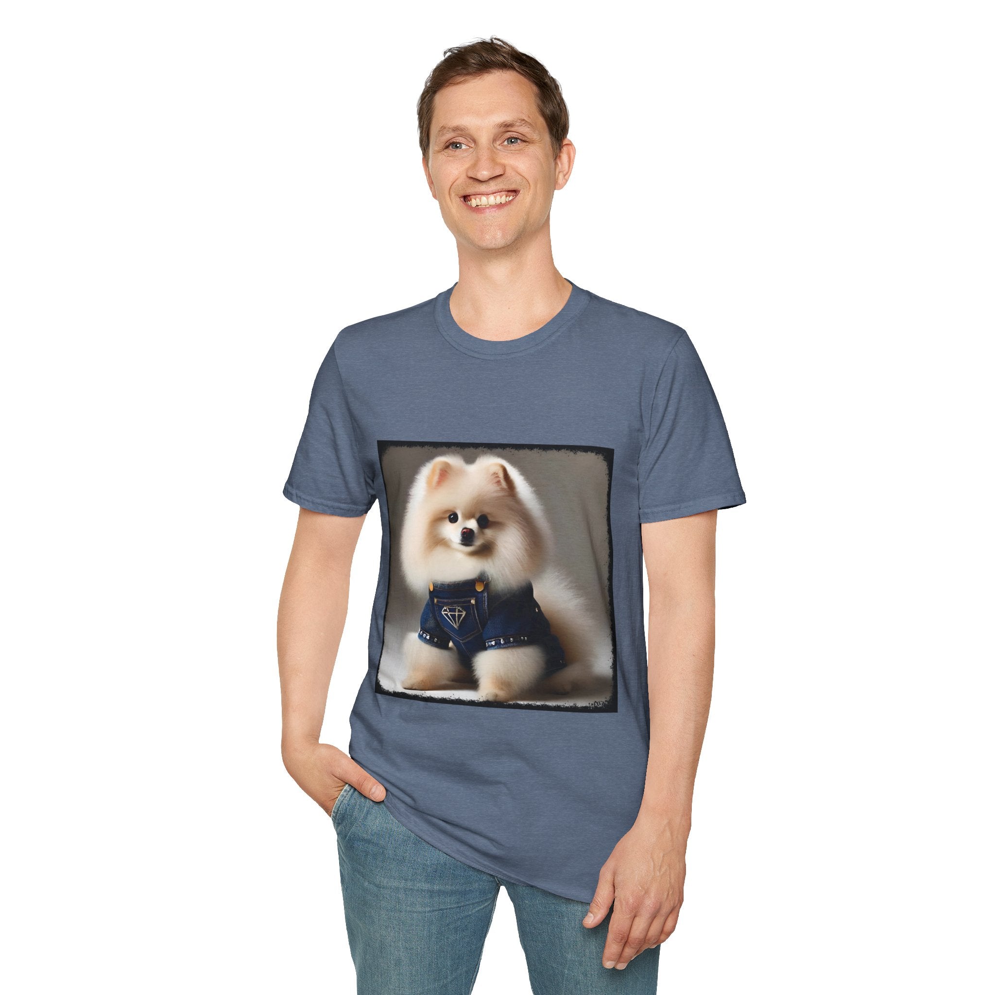 Pomeranian Pure Denim | Unisex Dog T-Shirt