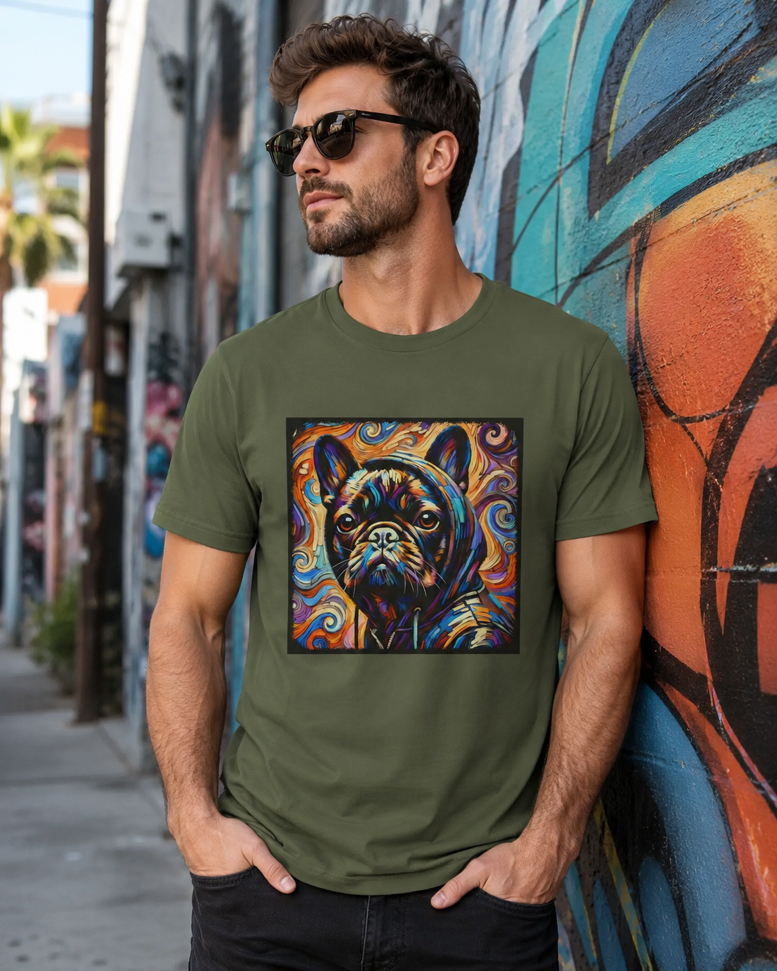 French Bulldog Shirt | Relaxed Swirl Dog Lover Tee