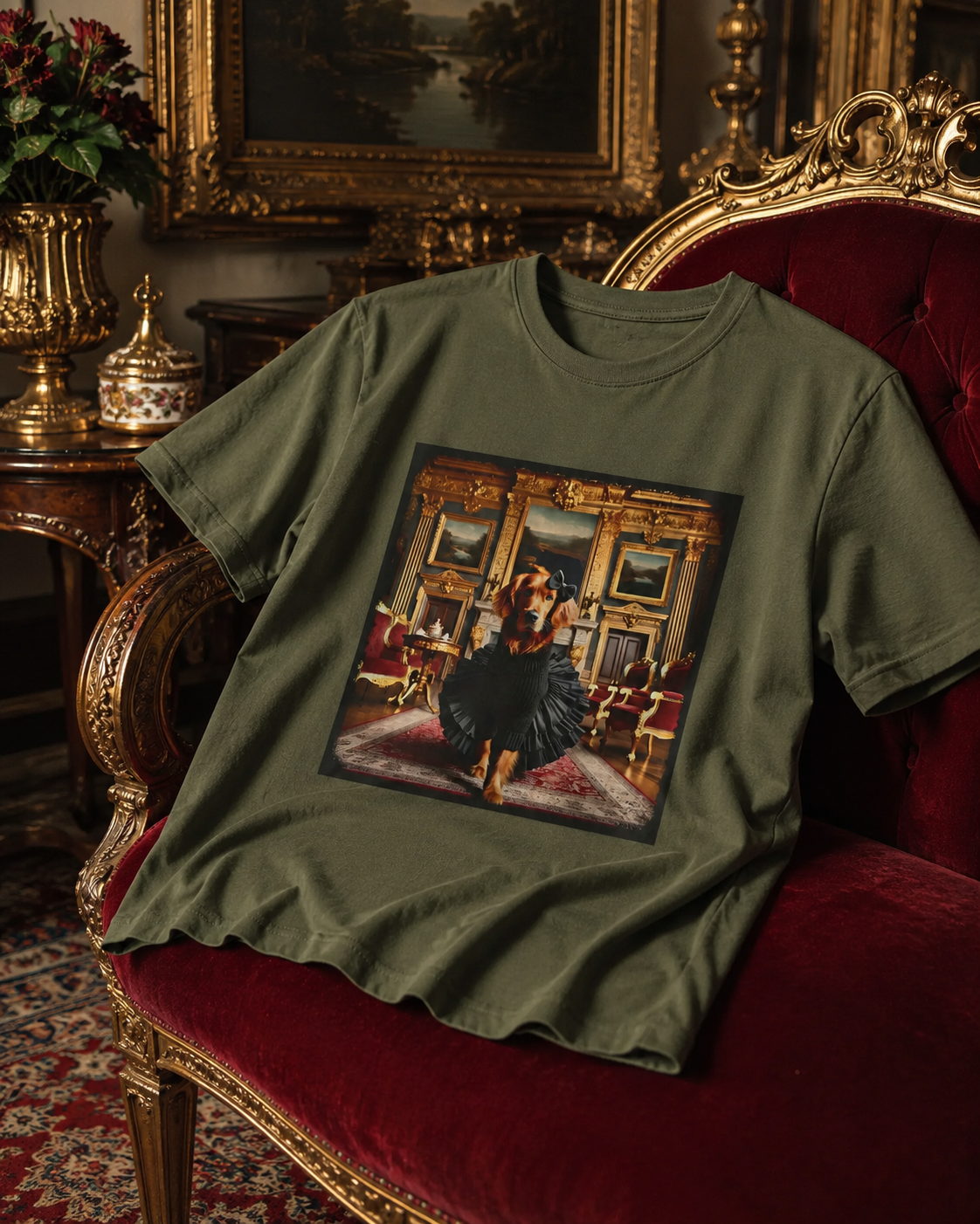 Golden Retriever Golden Runway design dog lover unisex t-shirt