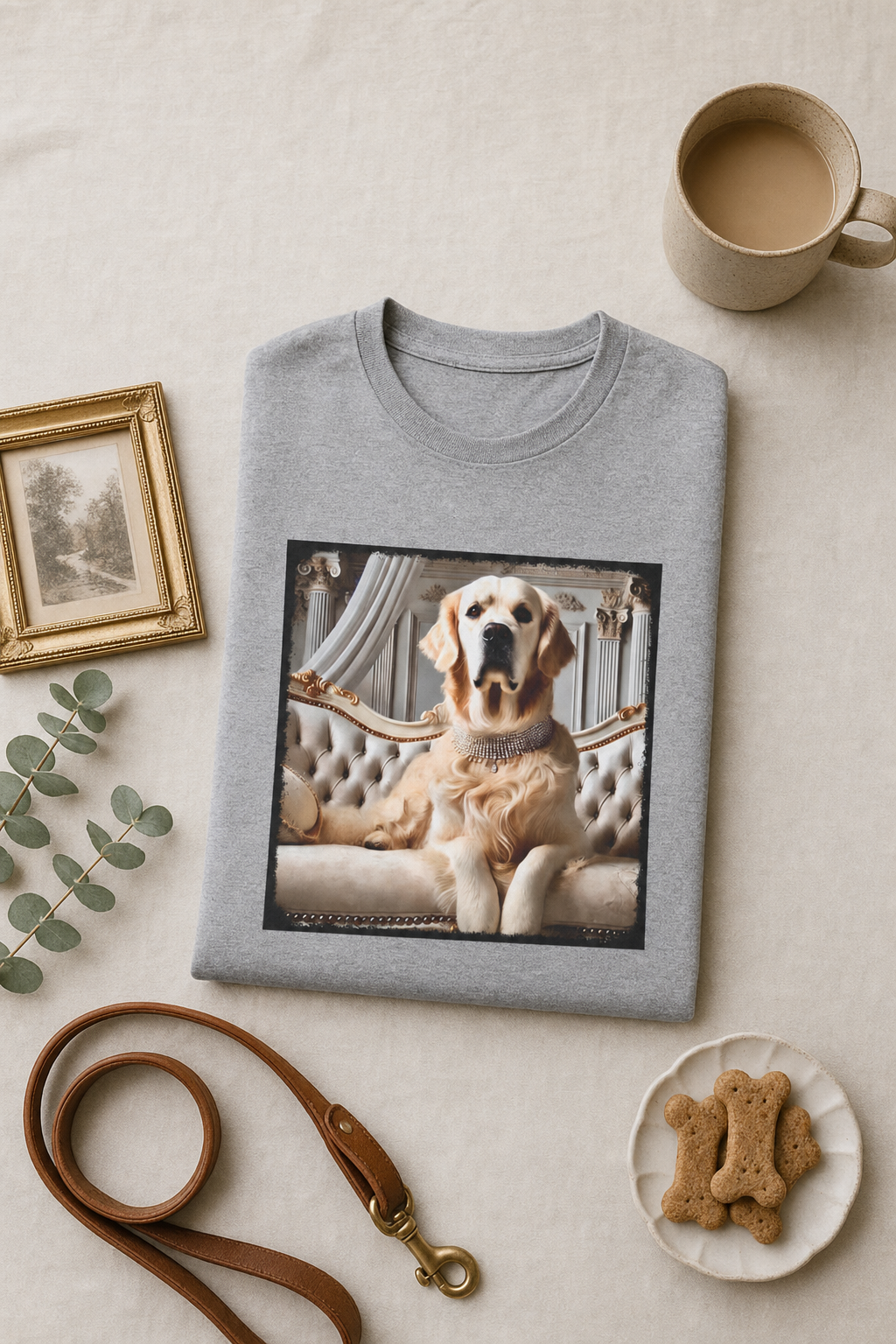 Golden Retriever Supreme Style design dog lover unisex t-shirt in sport grey
