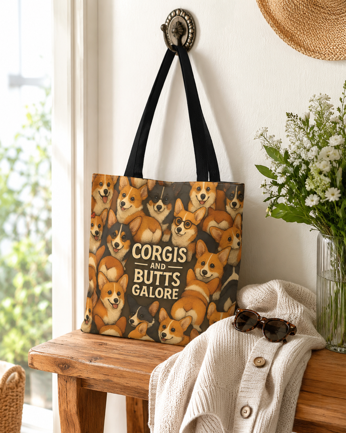Corgi Butts | Dog Themed Tote Bag