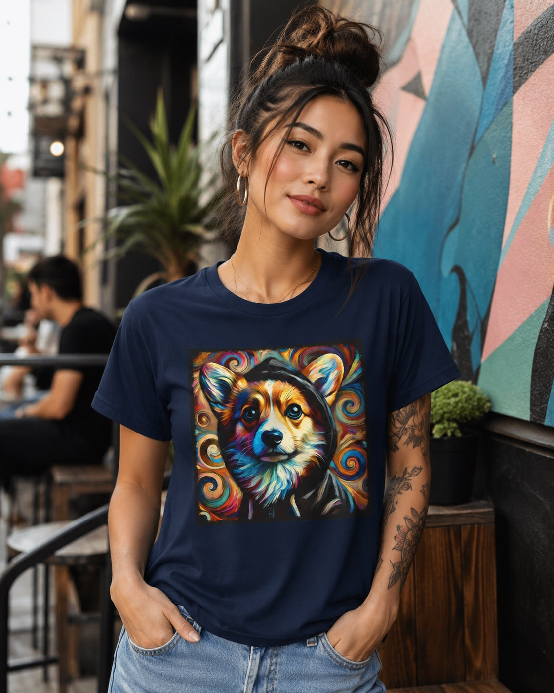 Pembroke Welsh Corgi Relaxed Swirl | Unisex Dog T-Shirt