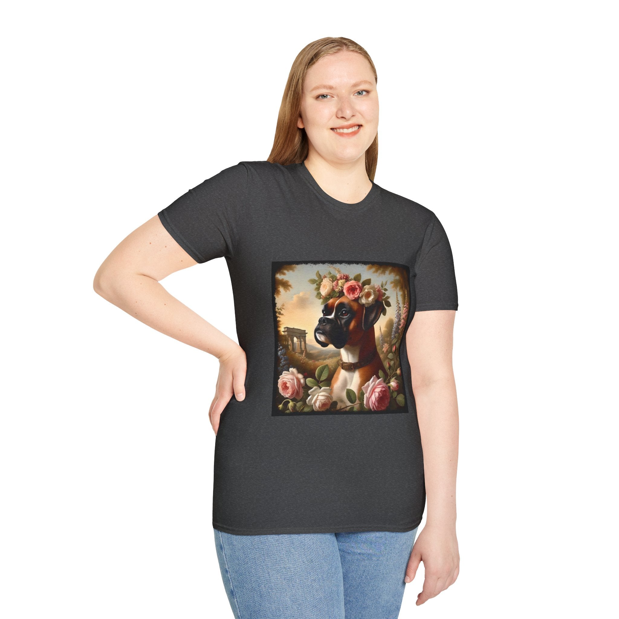 Boxer Botanical Beauty | Unisex Dog T-Shirt