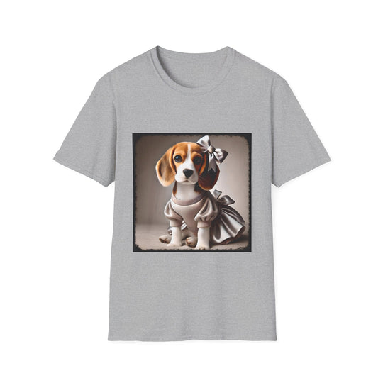 Beagle Sweet Bean design dog lover unisex t-shirt in sport grey