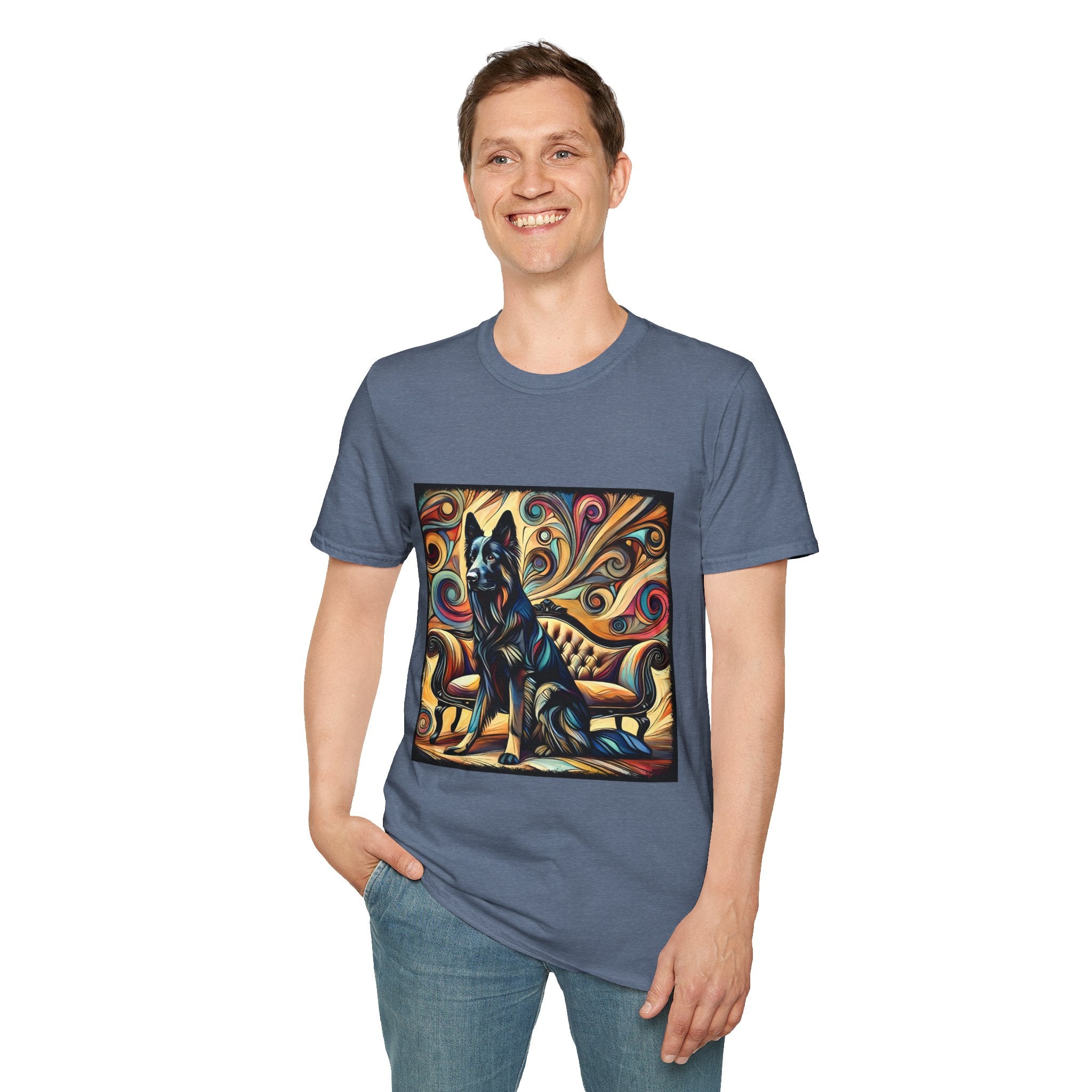 German Shepherd Multicolor Swirl | Unisex Dog T-Shirt