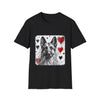 German Shepherd Big Heart Sketch | Unisex Dog T-Shirt