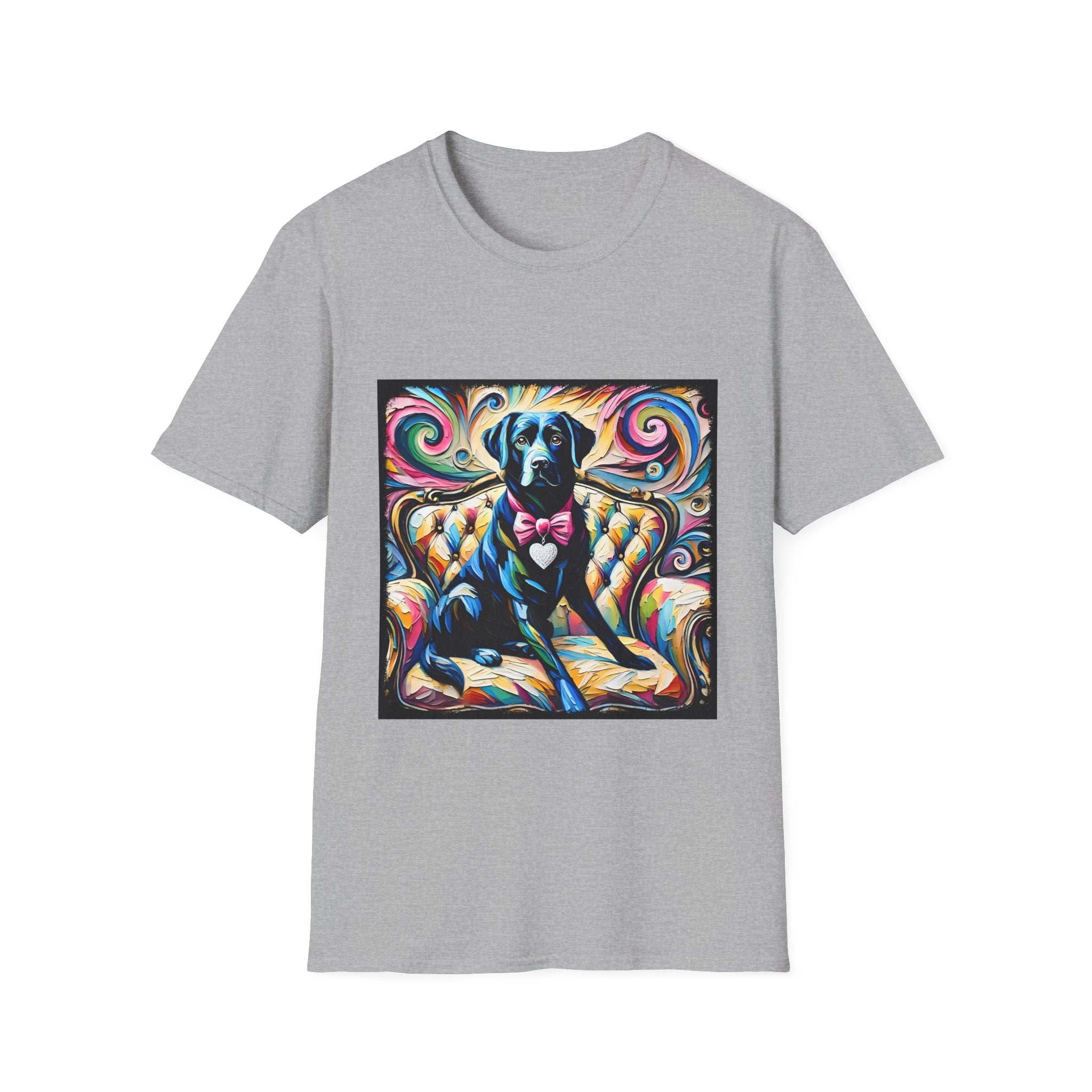 Labrador Retriever Pink Bow Swirl | Unisex Dog T-Shirt