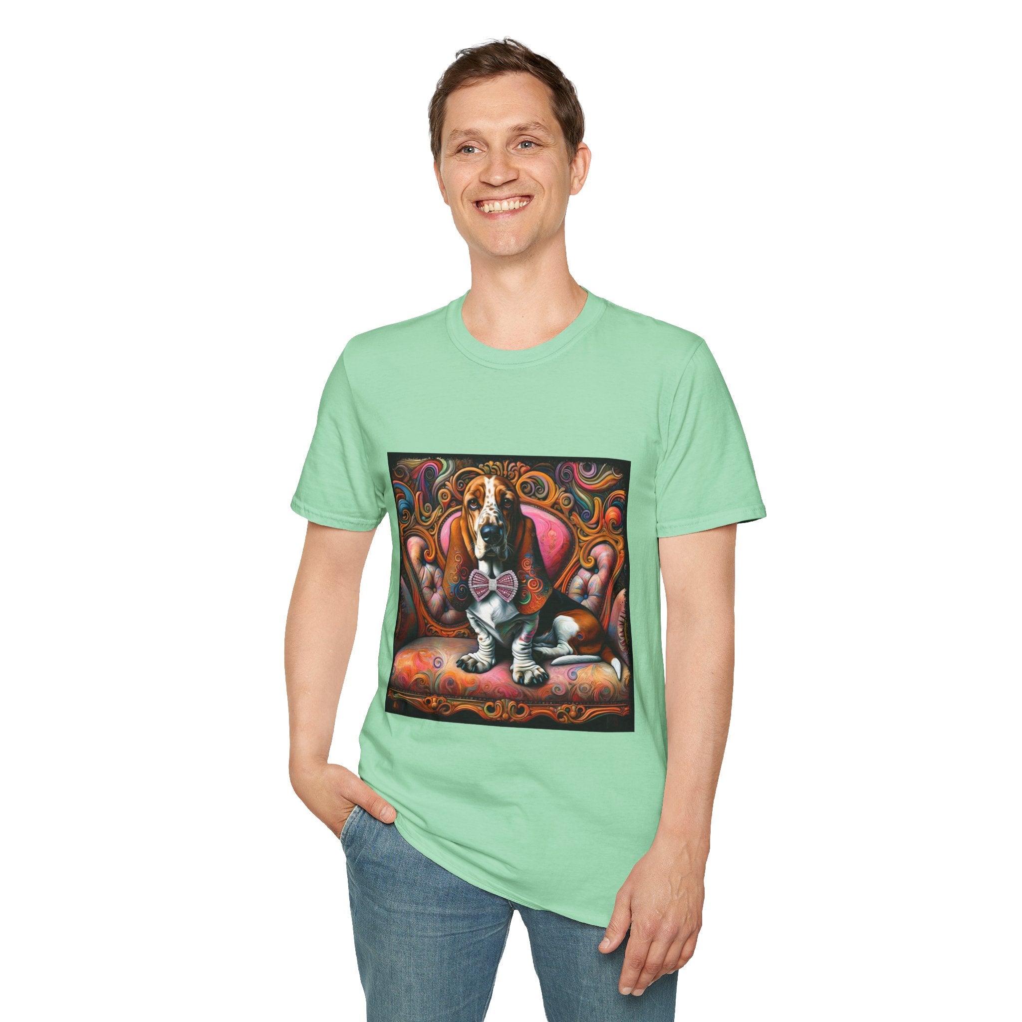 Basset Hound Vivid Swirl | Unisex Dog T-Shirt