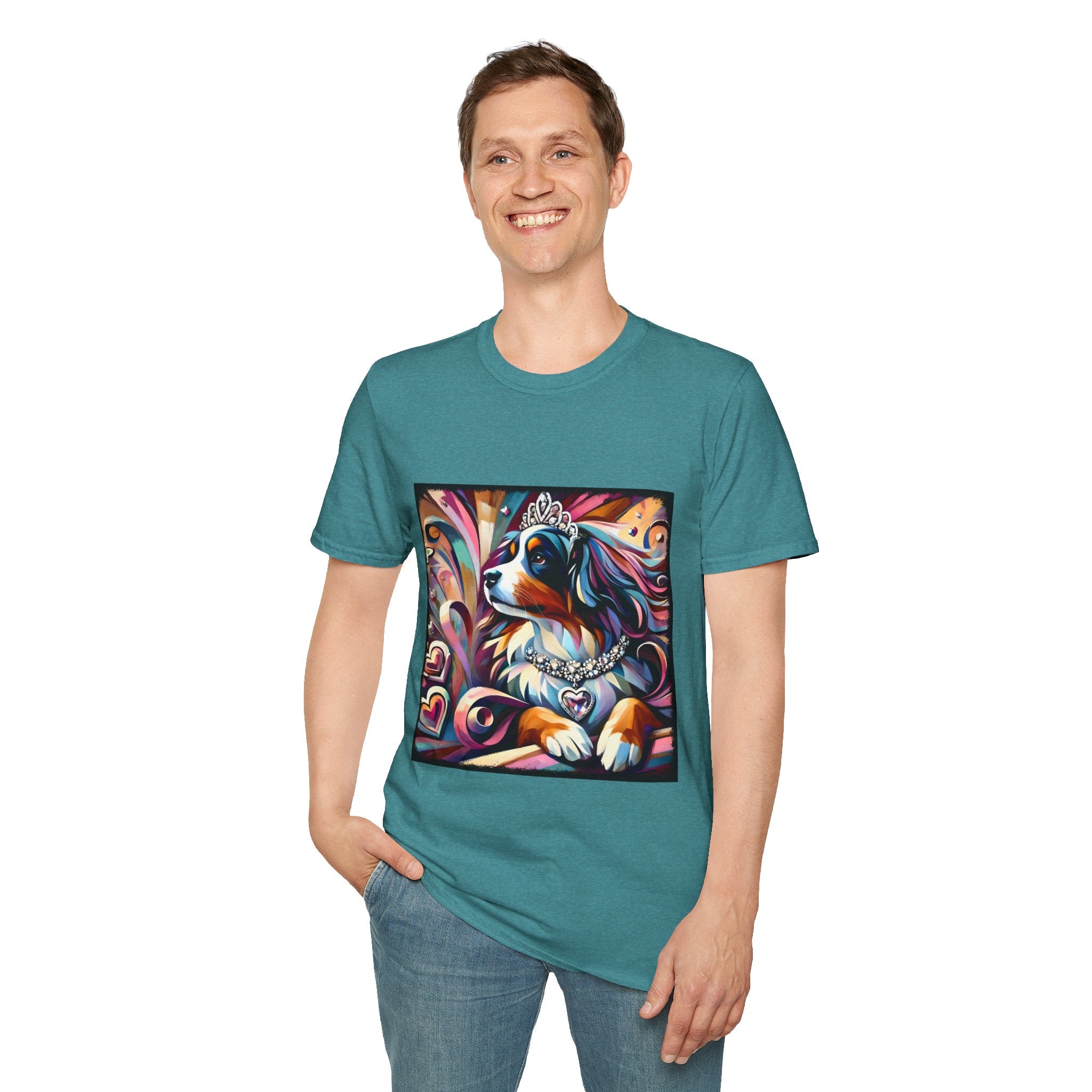 Bernese Mountain Dog Diamond Heart Swirl | Unisex Dog T-Shirt