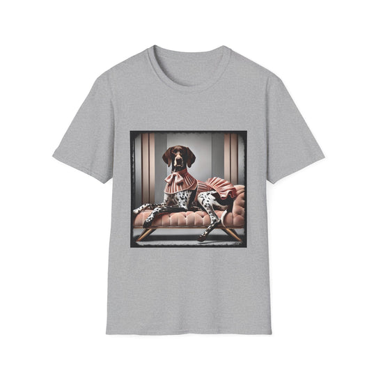 German Shorthaired Pointer Blush Babe design dog lover unisex t-shirt in sport grey