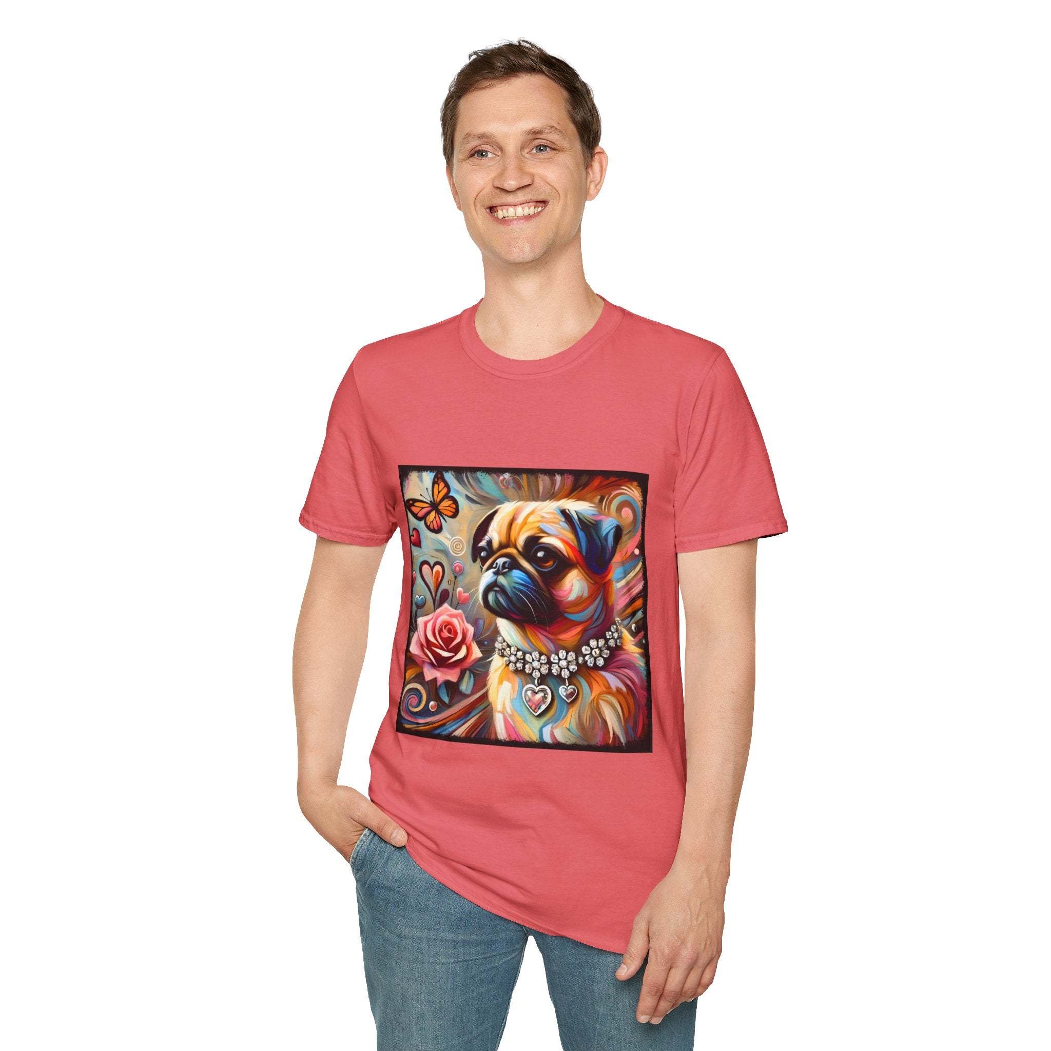 Pug Butterfly Classic | Unisex Dog T-Shirt