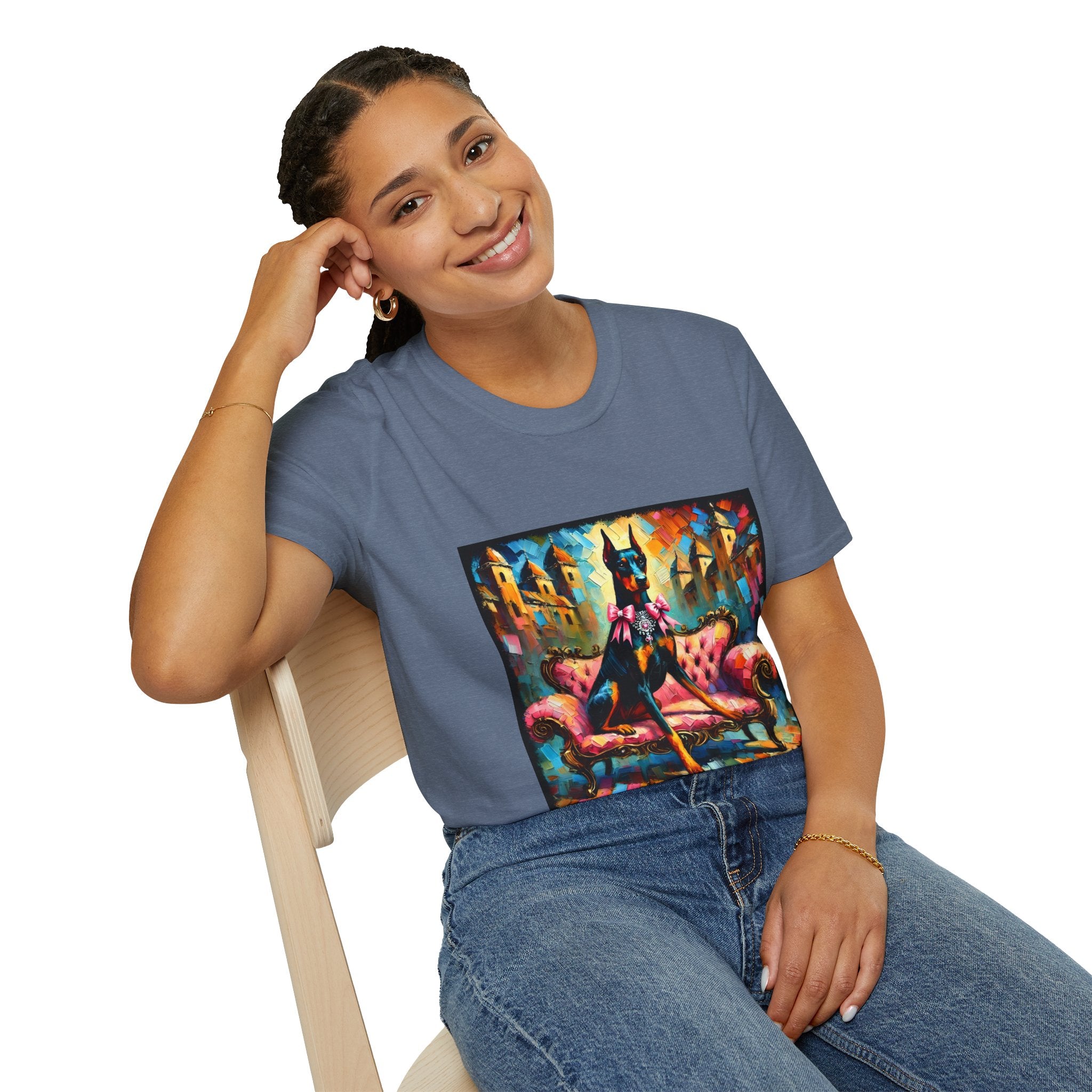 Doberman Pinscher Diamond Princess Classic | Unisex Dog T-Shirt
