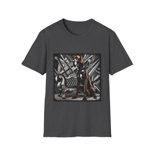 Great Dane Rebel Rocker design dog lover unisex t-shirt in dark heather