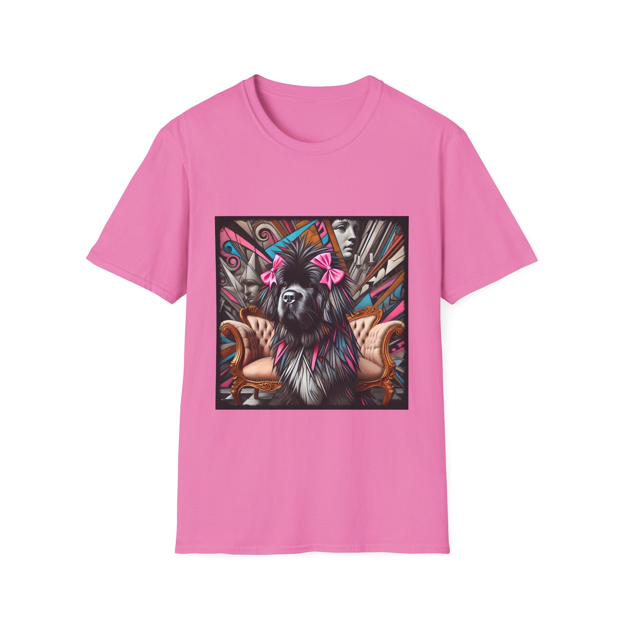 Newfoundland Pink Bow Bold | Unisex Dog T-Shirt
