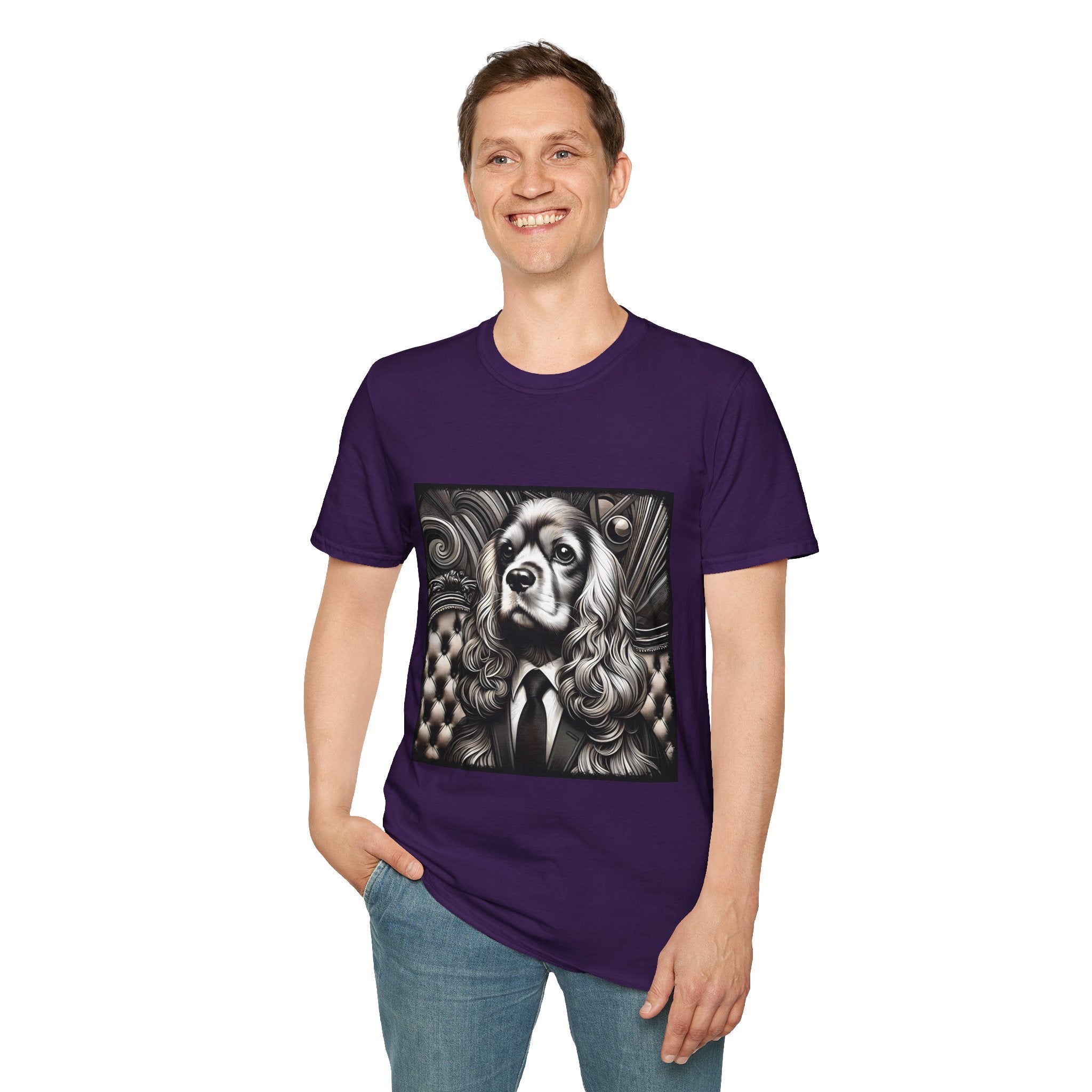 Cocker Spaniel B&W Gentleman | Unisex Dog T-Shirt