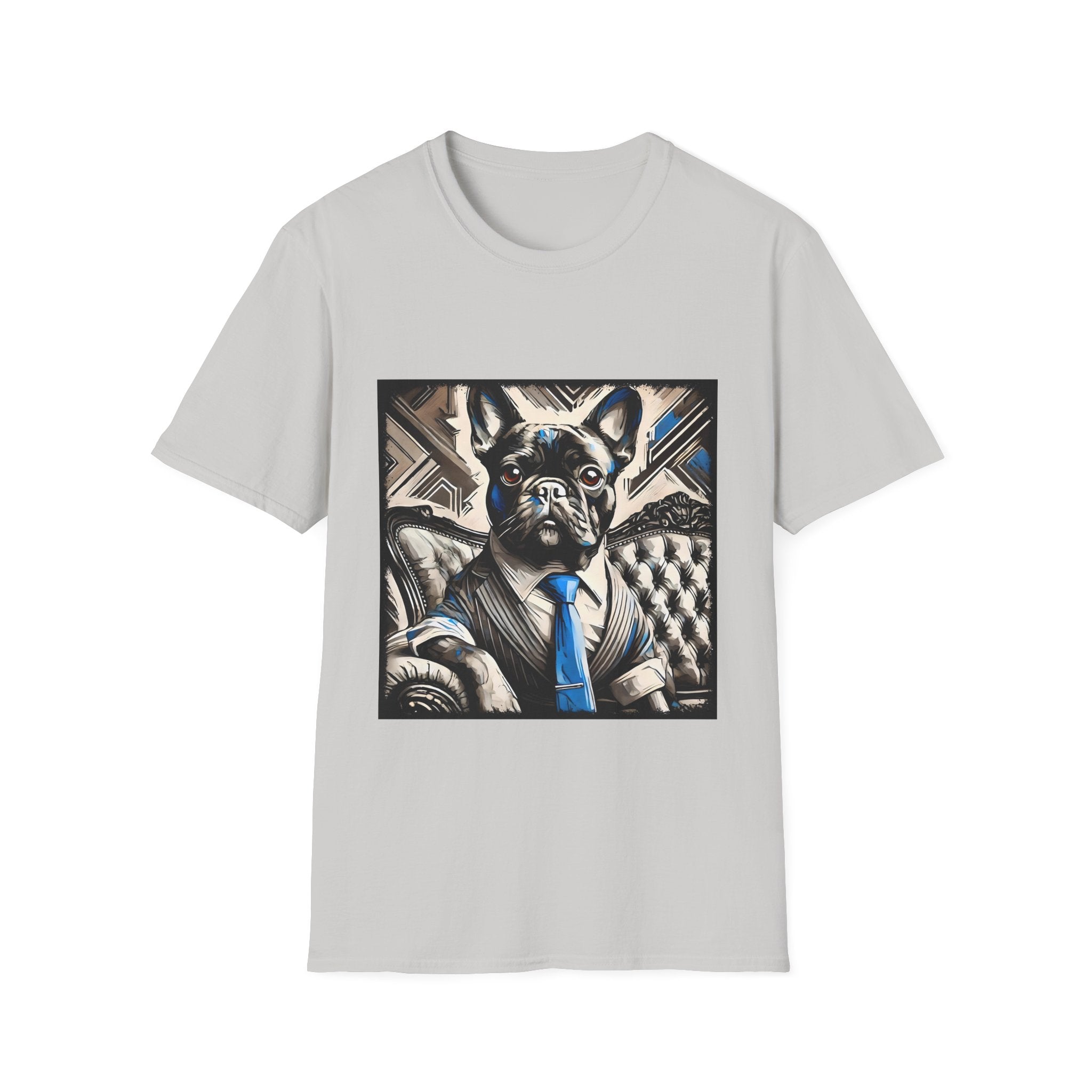 French Bulldog Shirt | B&W Blue Tie Dog Lover Tee