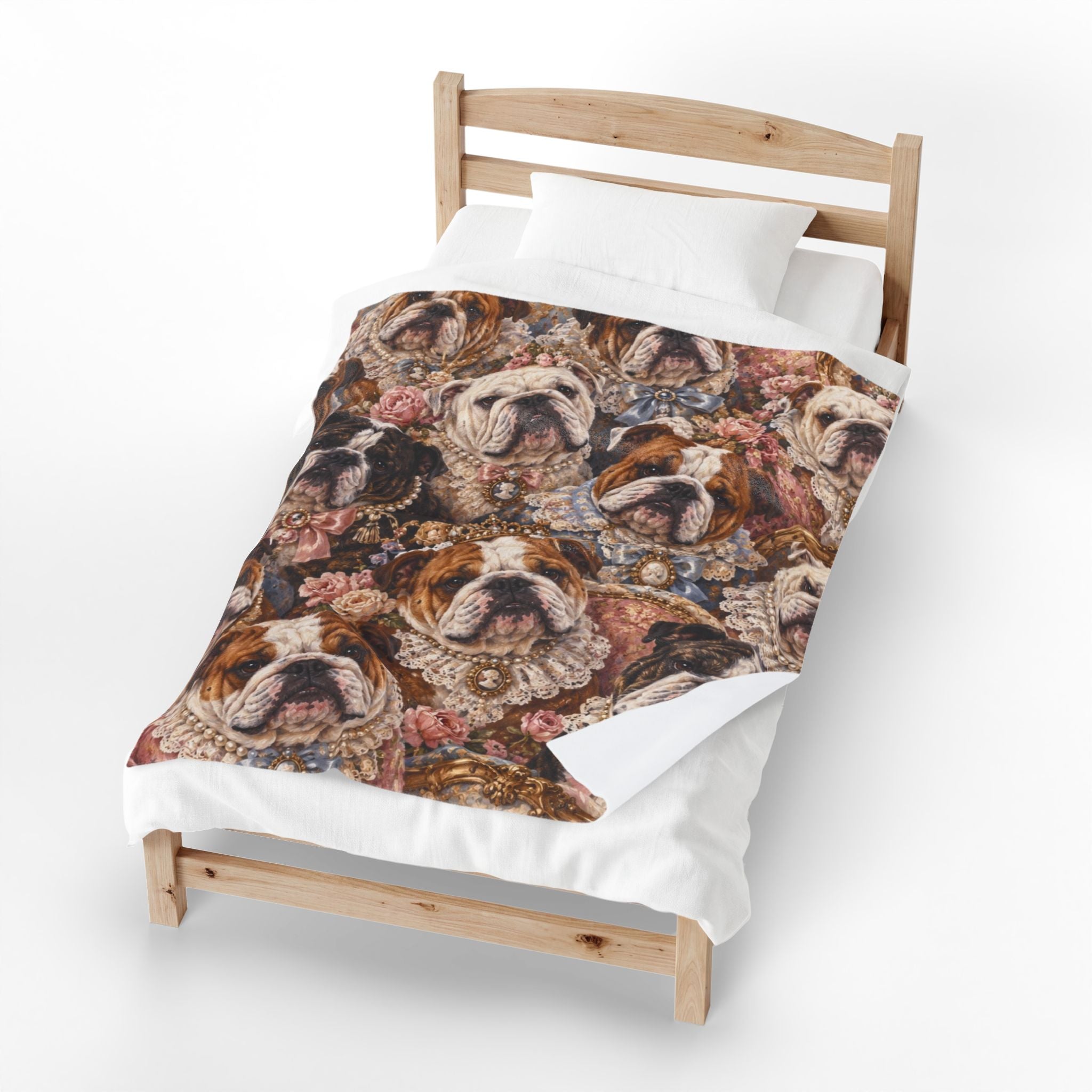 Bulldog Blanket | Rococo Royalty Dog Lover Gift