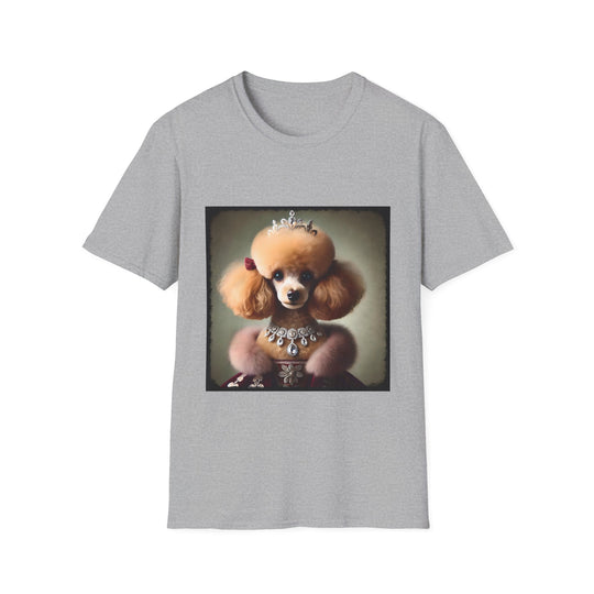 Poodle Classy Diva design dog lover unisex t-shirt in sport grey