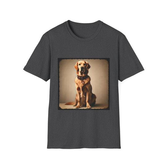 Golden Retriever Noble Resolve design dog lover unisex t-shirt in dark heather