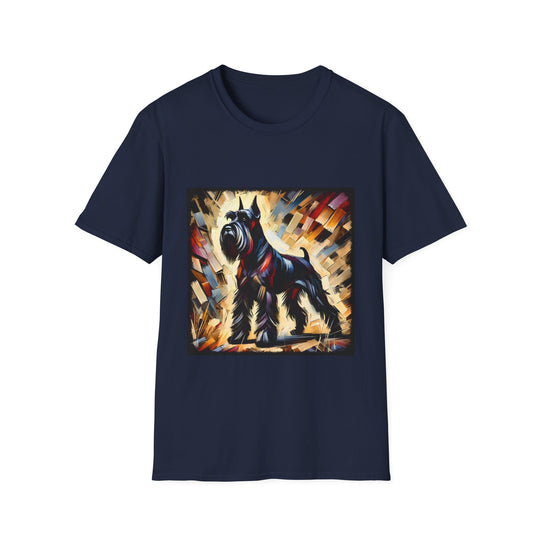 Schnauzer Bold Classic design dog lover unisex t-shirt in navy