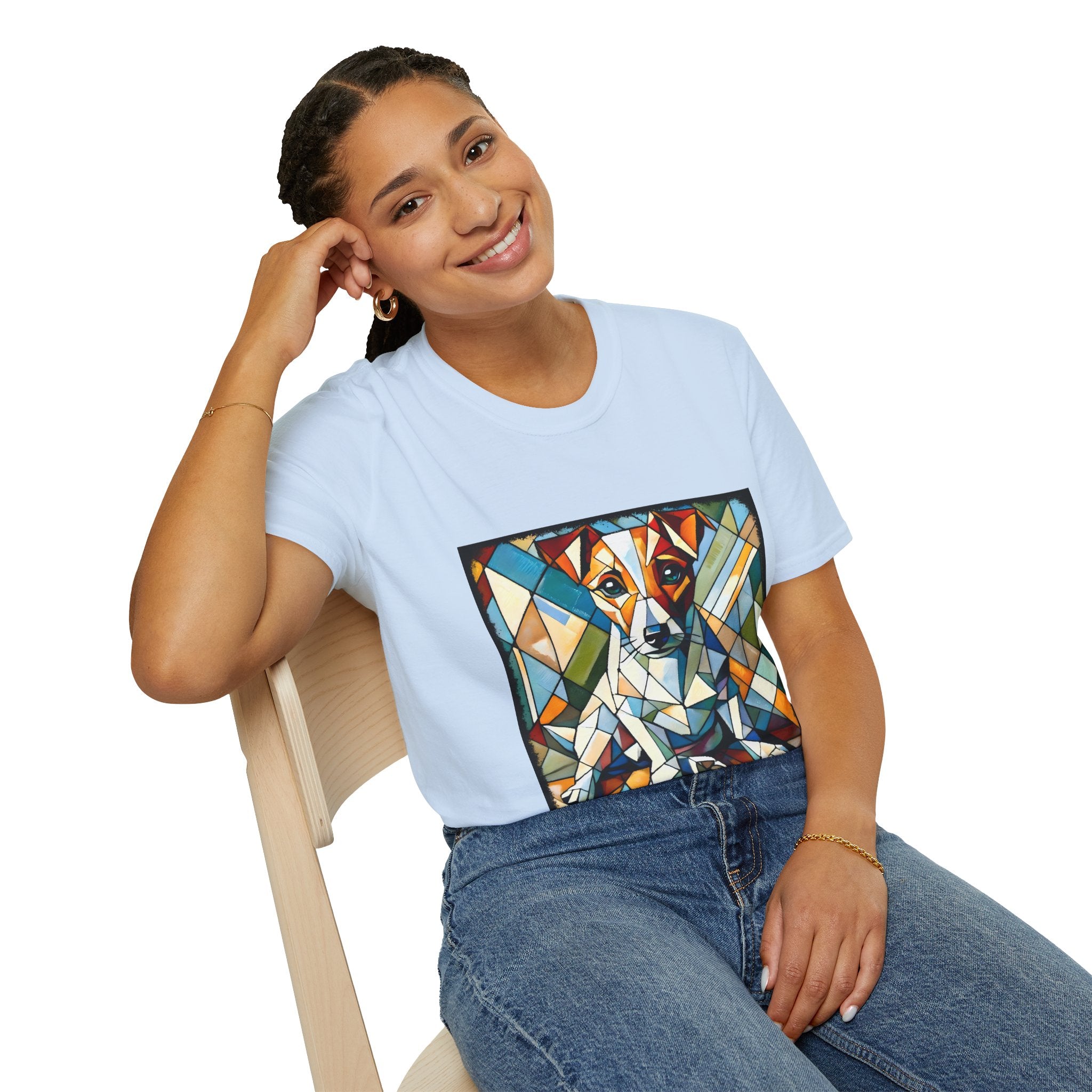Jack Russell Terrier Bold Geometric | Unisex Dog T-Shirt