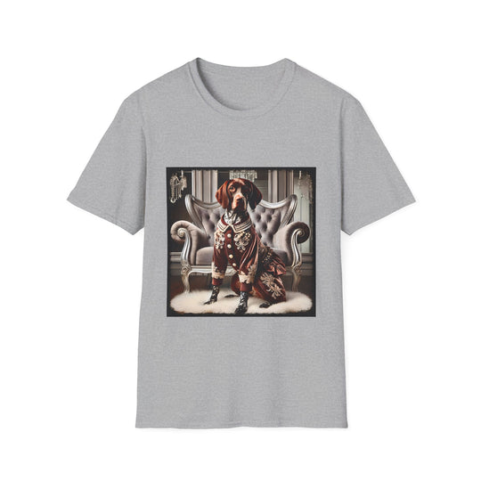 German Shorthaired Pointer Plush Pup design dog lover unisex t-shirt in sport grey