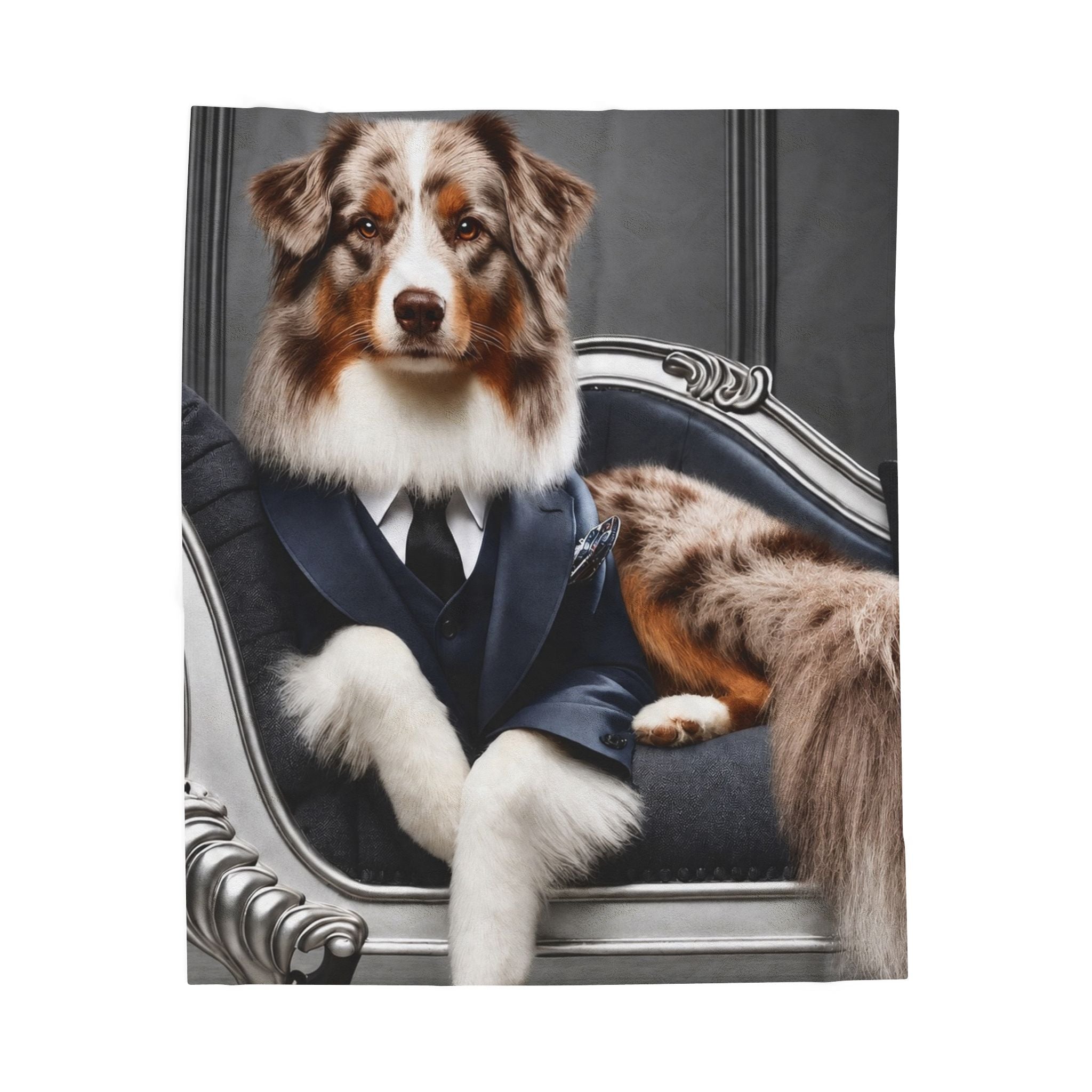 Australian Shepherd Blanket | Handsome Gentleman Dog Lover Gift