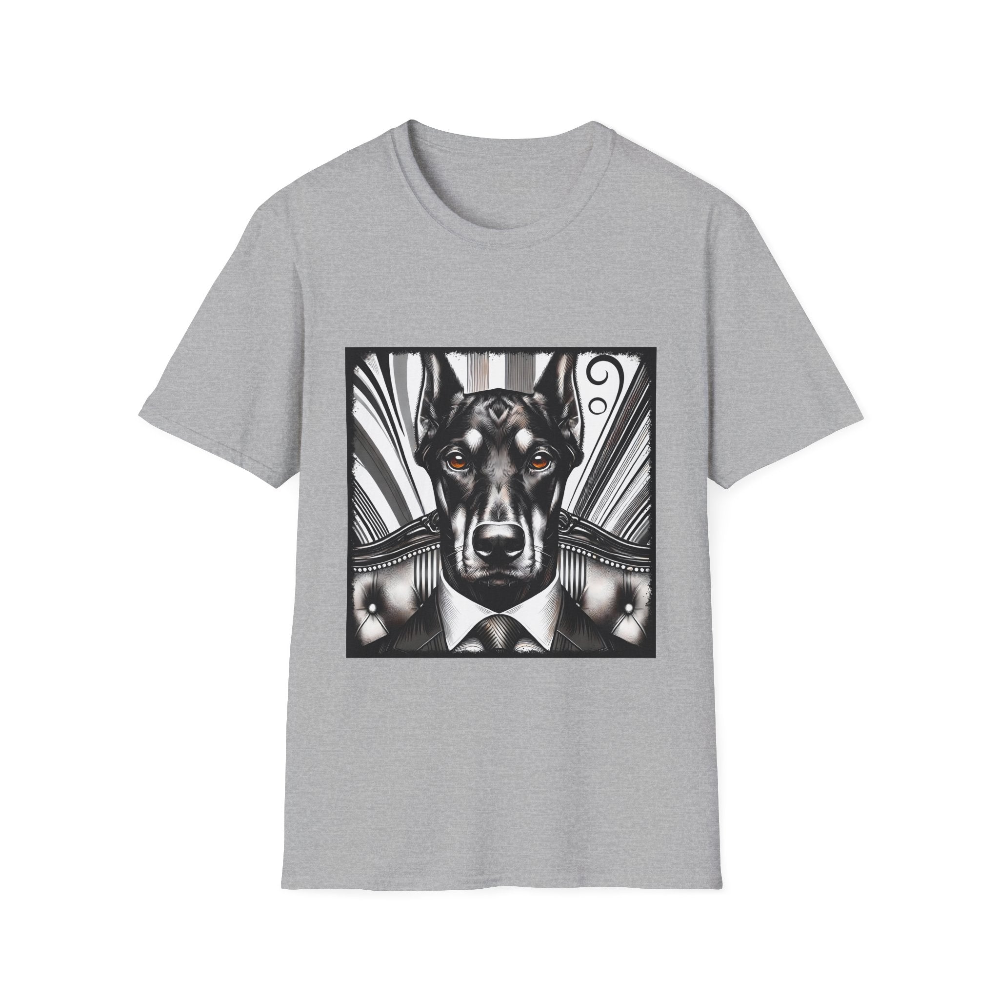 Doberman Pinscher B&W Bold Eyes  | Unisex Dog T-Shirt