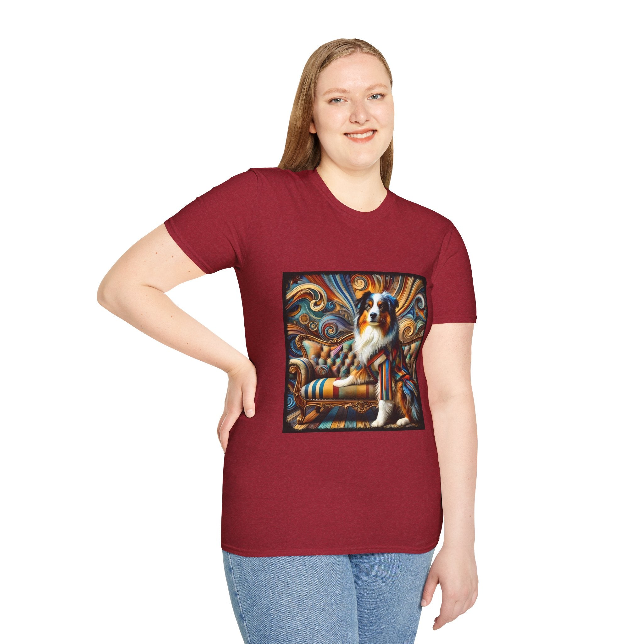 Australian Shepherd Warm Swirl | Unisex Dog T-Shirt