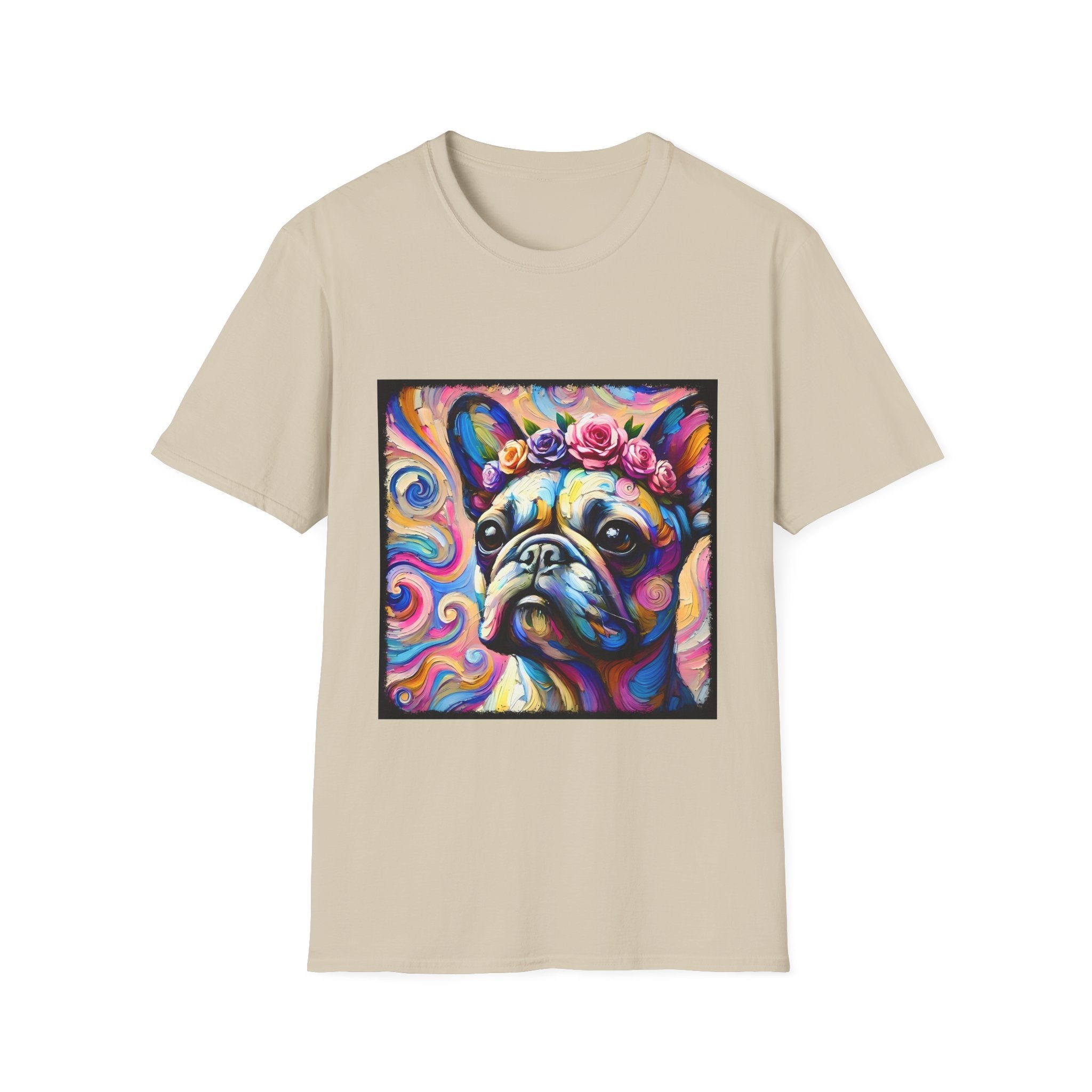 French Bulldog Shirt | Rose Crown Swirl Dog Lover Tee