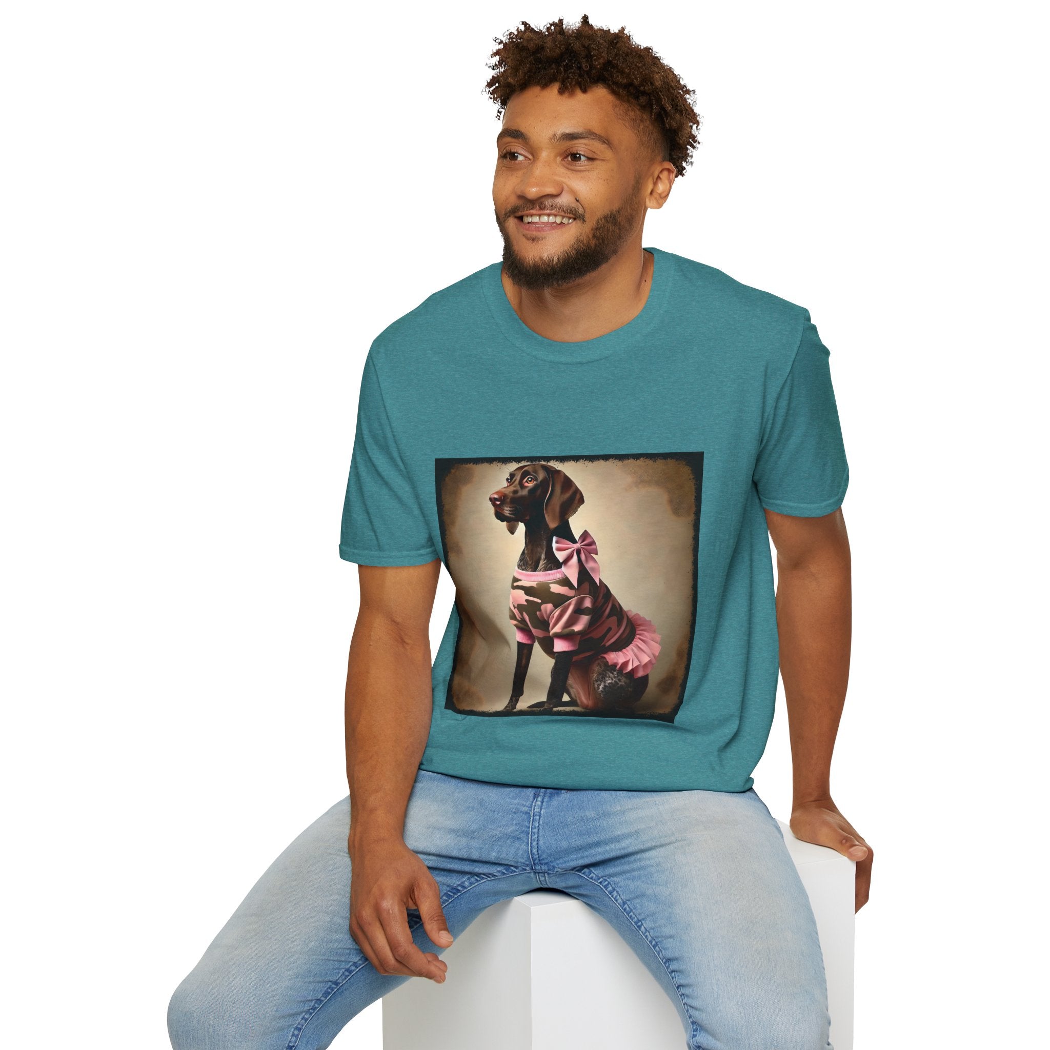German Shorthaired Pointer Pink Camo Cutie | Unisex Dog T-Shirt