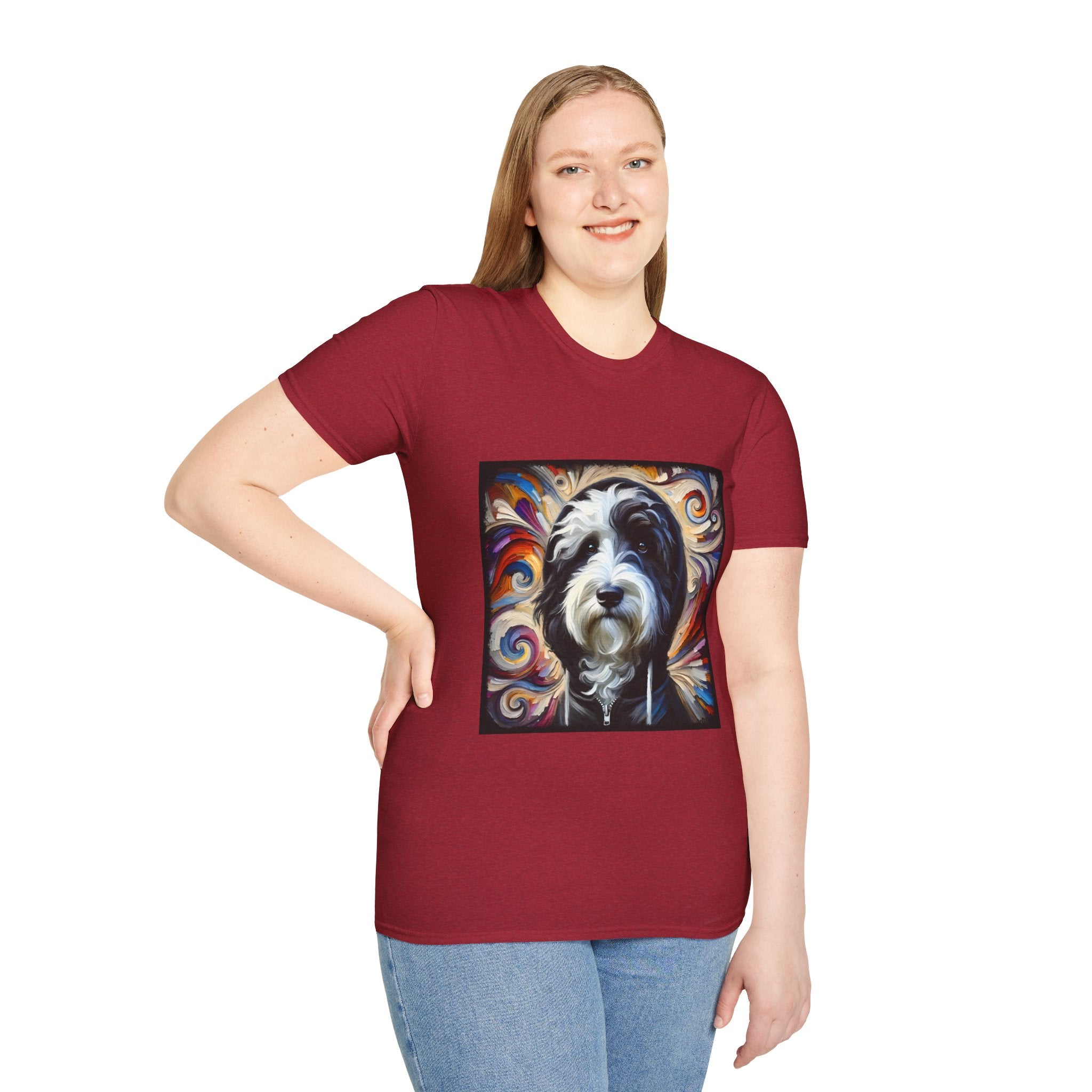 Sheepadoodle Black Hoodie Swirl | Unisex Dog T-Shirt