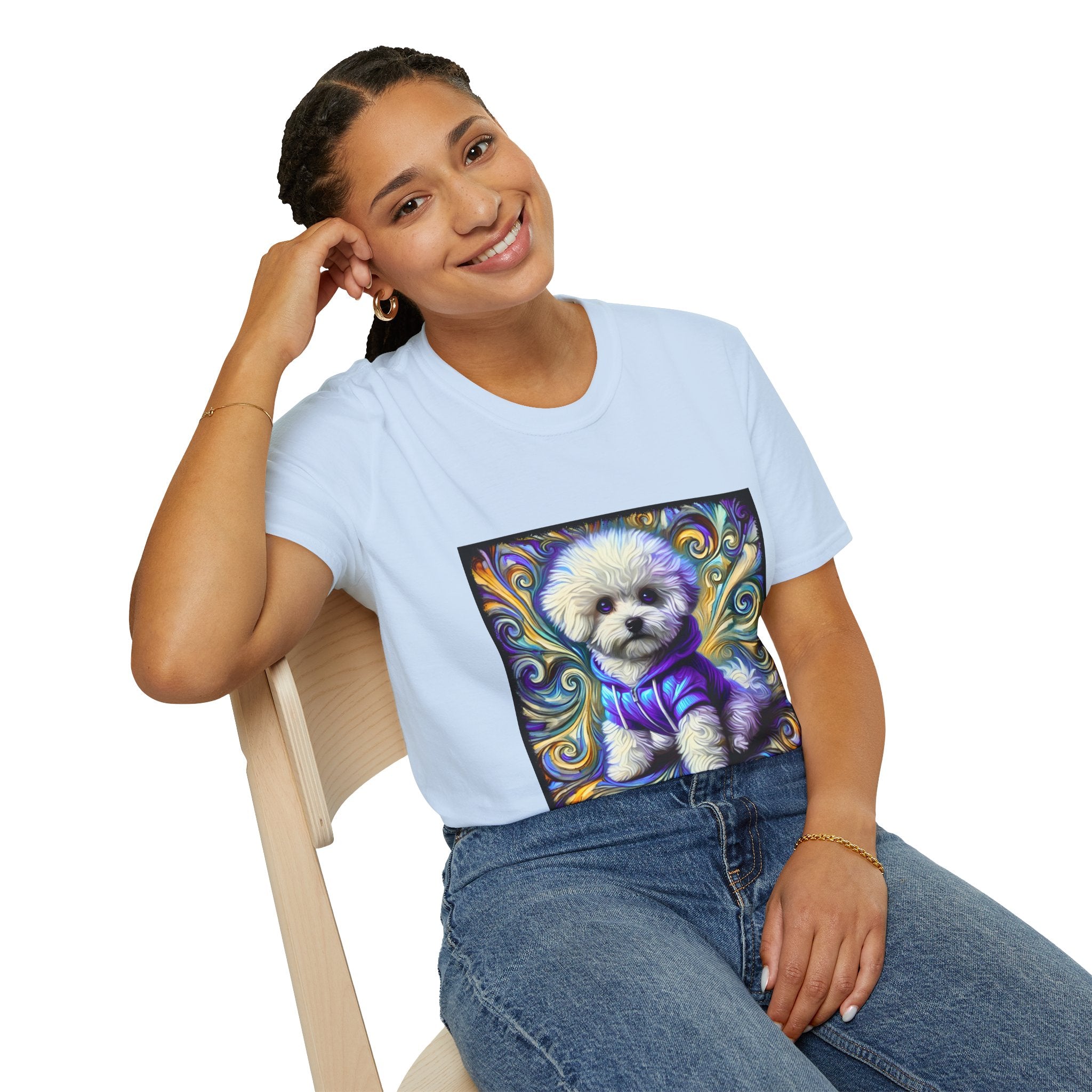 Bichon Frise Electric Swirl | Unisex Dog T-Shirt
