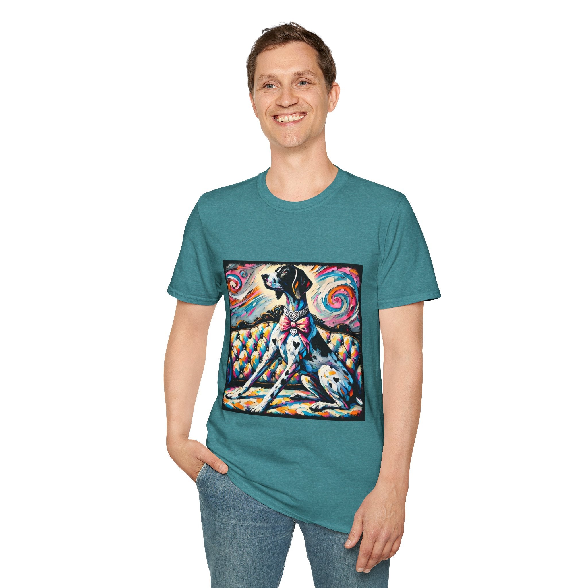 German Shorthaired Pointer Diamond Heart Swirl | Unisex Dog T-Shirt