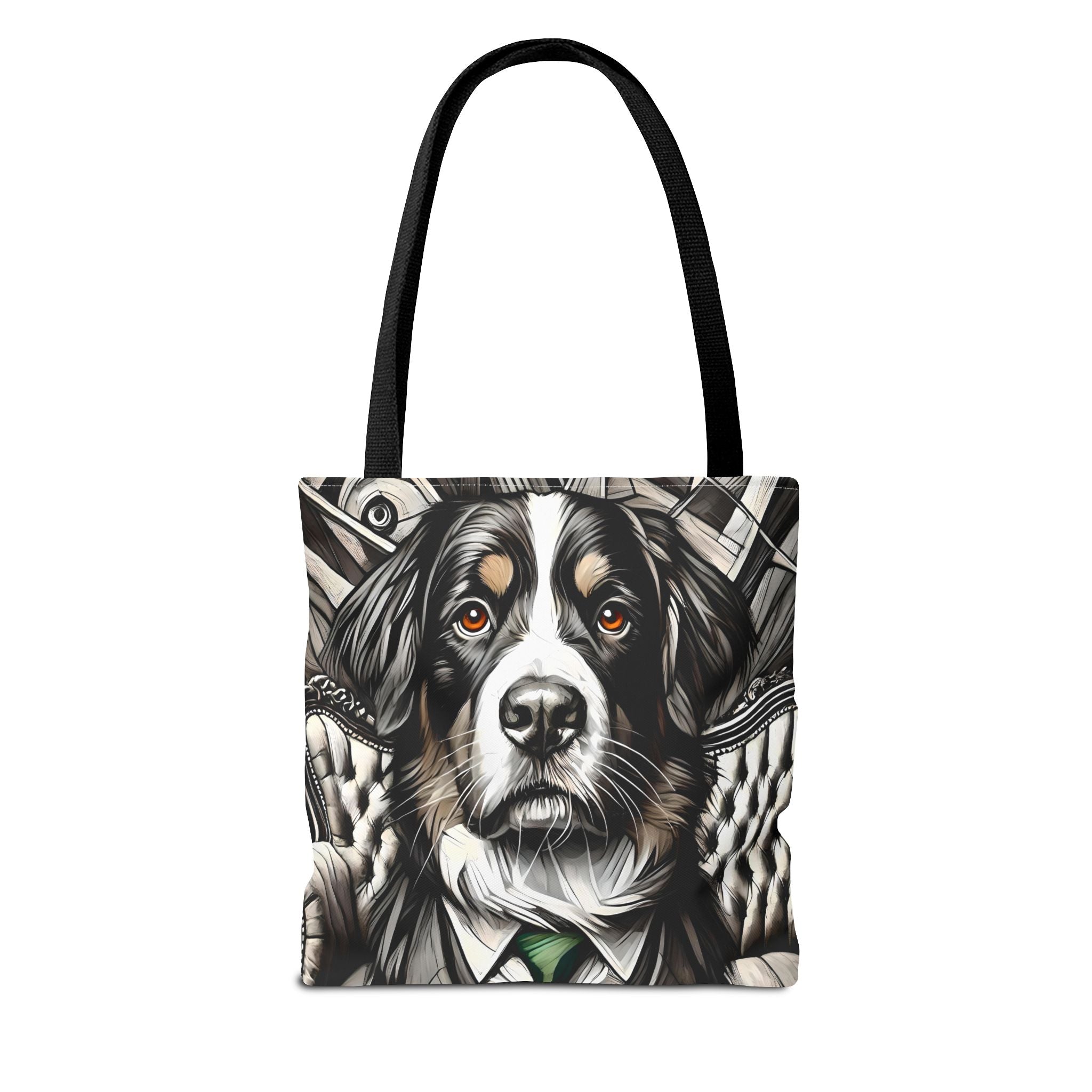 Bernese Mountain Dog Tote Bag | B&W Bold Eyes Dog Lover Gift