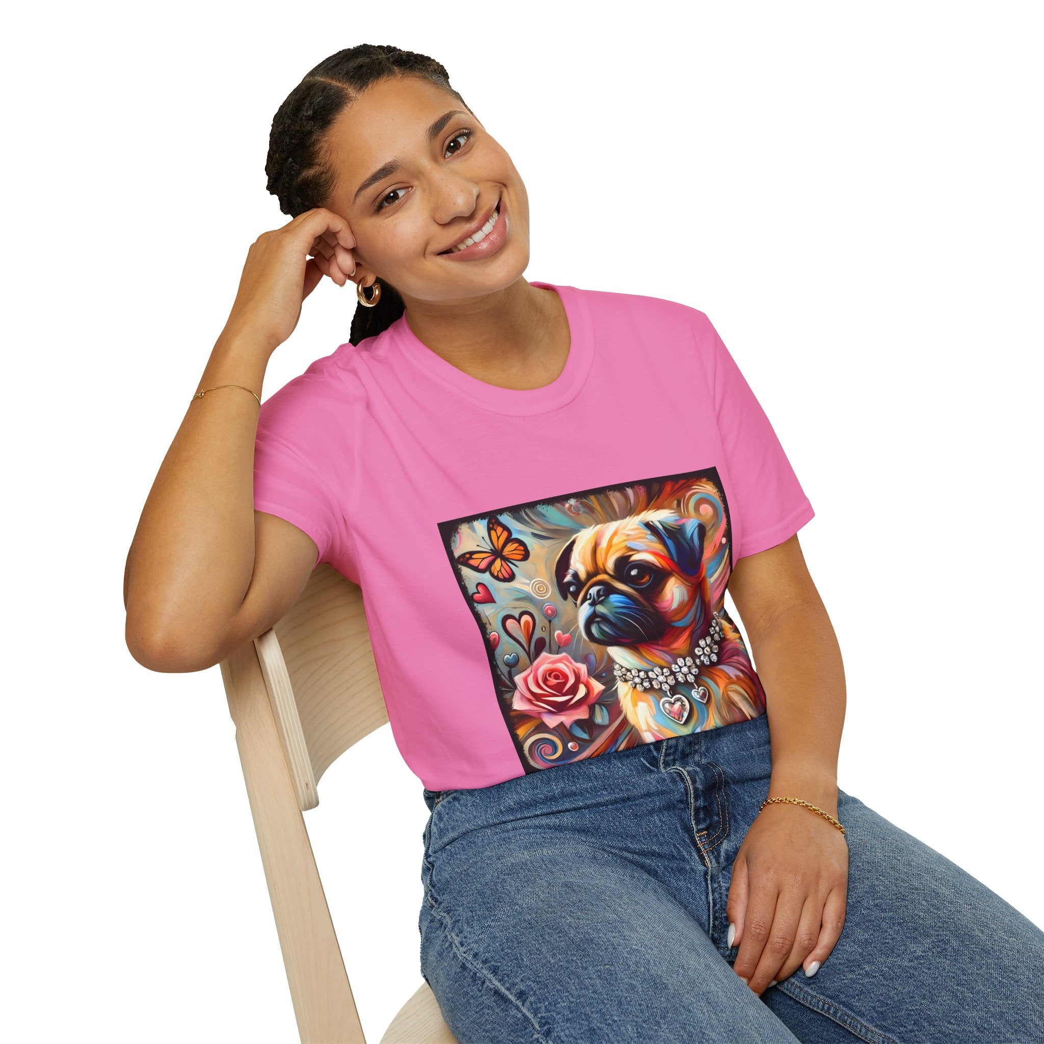 Pug Butterfly Classic | Unisex Dog T-Shirt