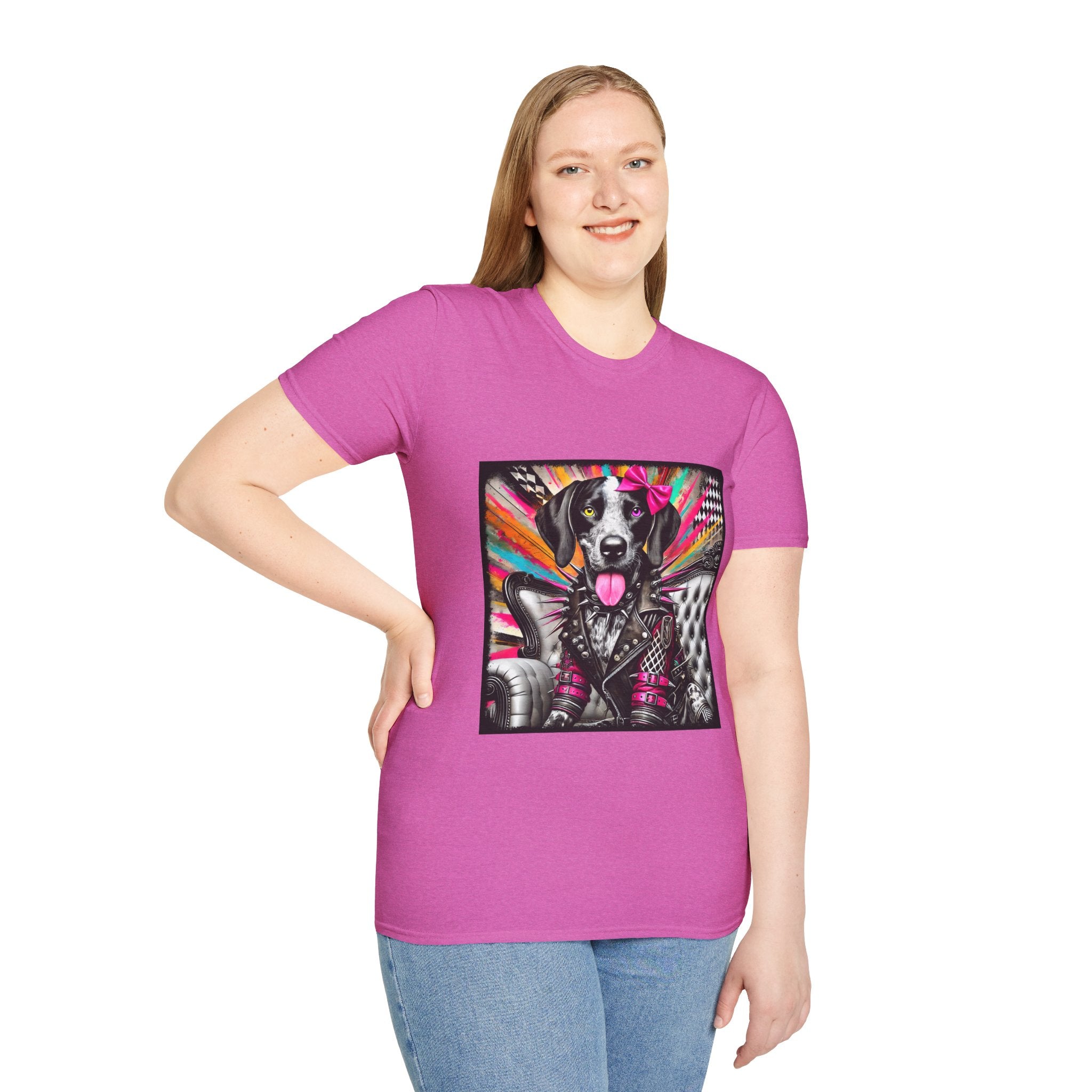 German Shorthaired Pointer Multicolor Rocker | Unisex Dog T-Shirt