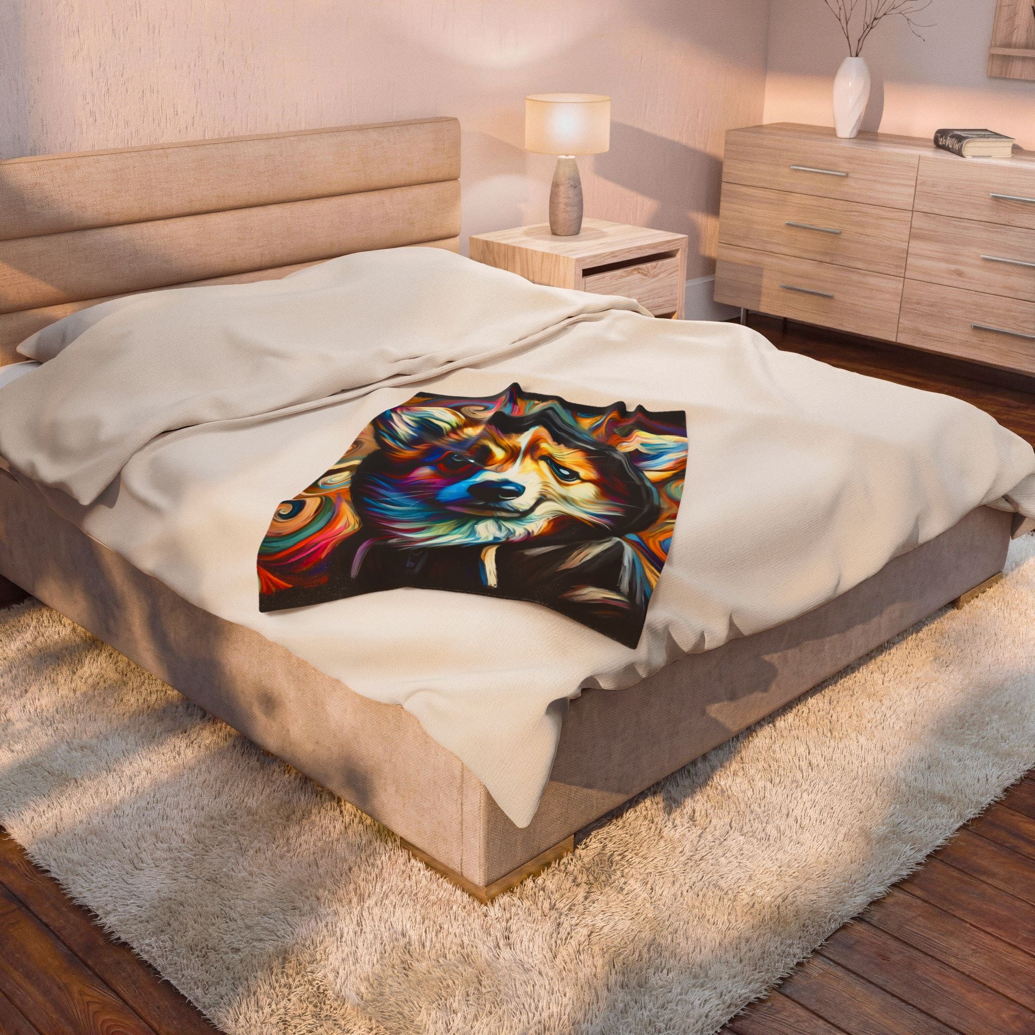 Pembroke Welsh Corgi Blanket | Relaxed Swirl Dog Lover Gift