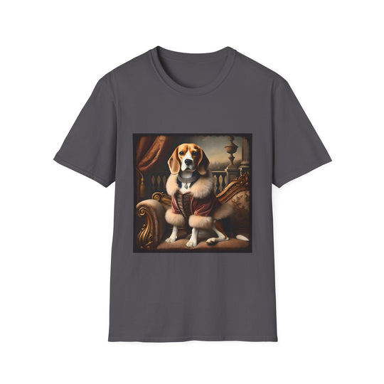 Beagle Diamond Royale design dog lover unisex t-shirt in charcoal