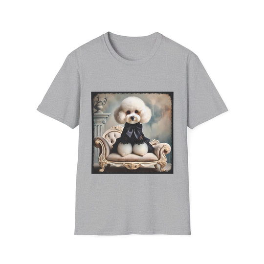 Poodle Lace Cutie design dog lover unisex t-shirt in sport grey