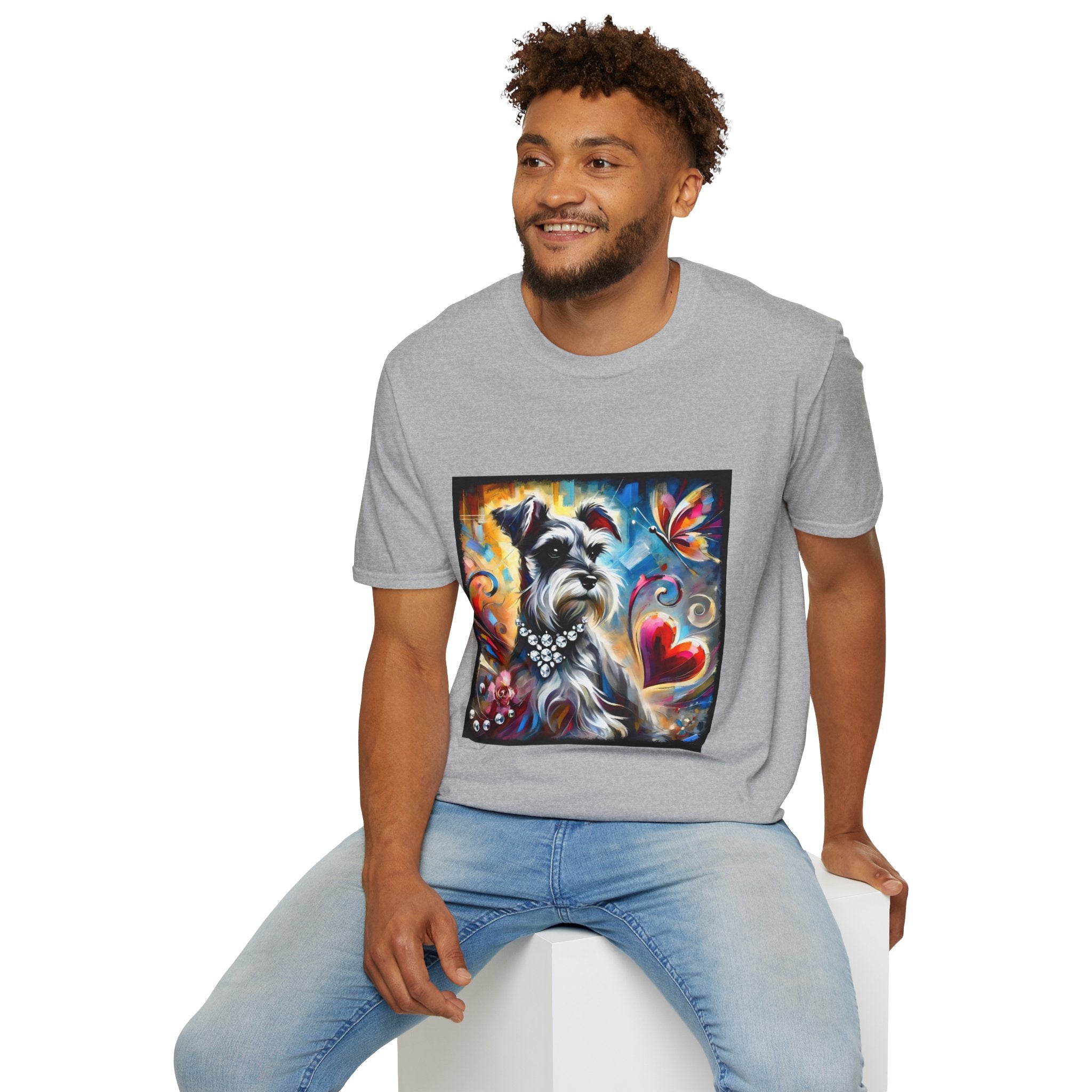 Schnauzer Bold Butterfly Classic | Unisex Dog T-Shirt