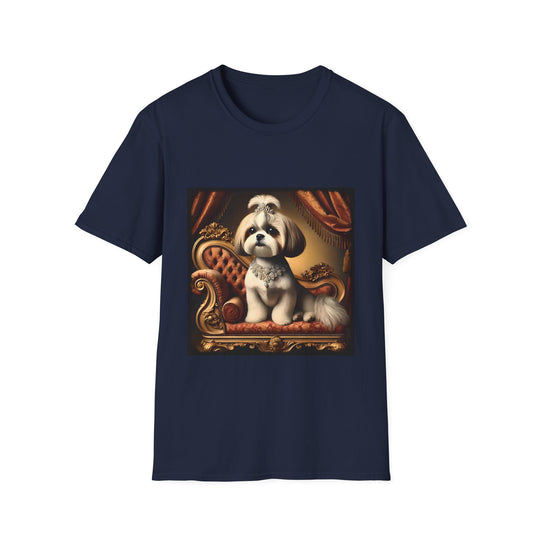 Shih Tzu Diamond Lady design dog lover unisex t-shirt in navy