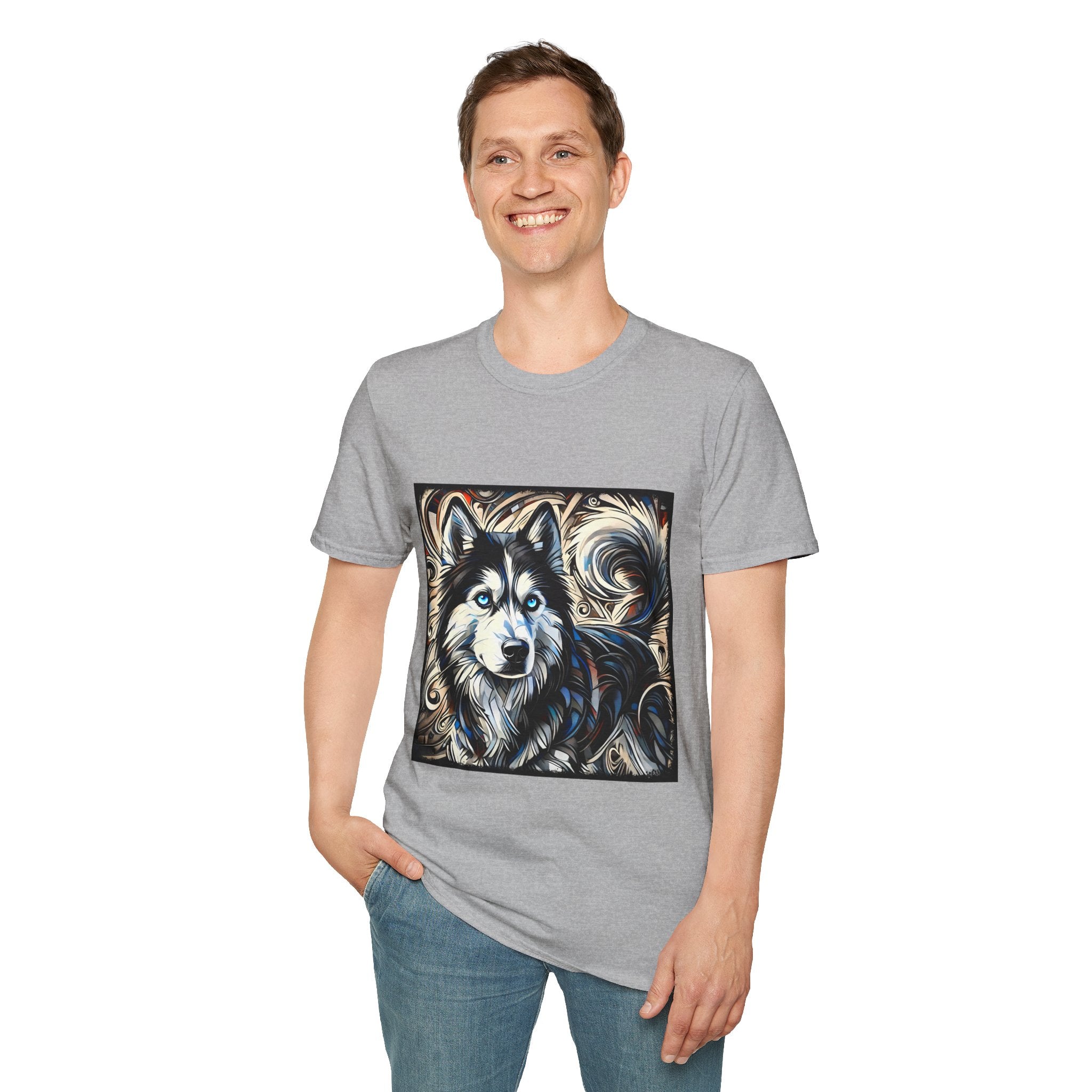 Siberian Husky Ice Swirl | Unisex Dog T-Shirt