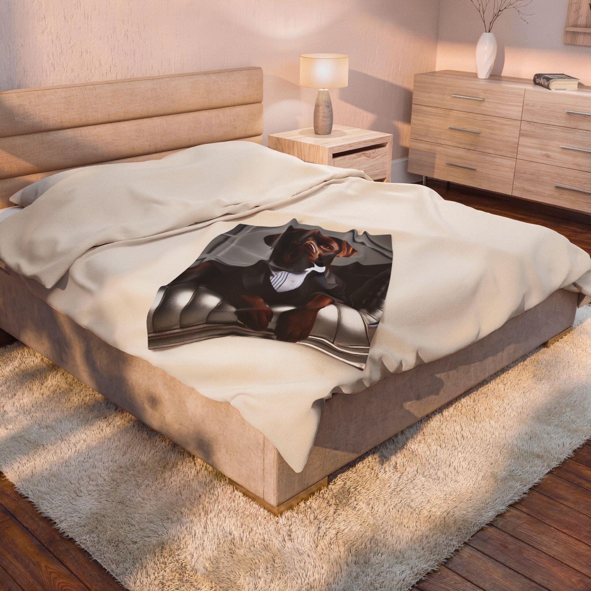 Labrador Retriever Blanket | Chocolate Chap Dog Lover Gift