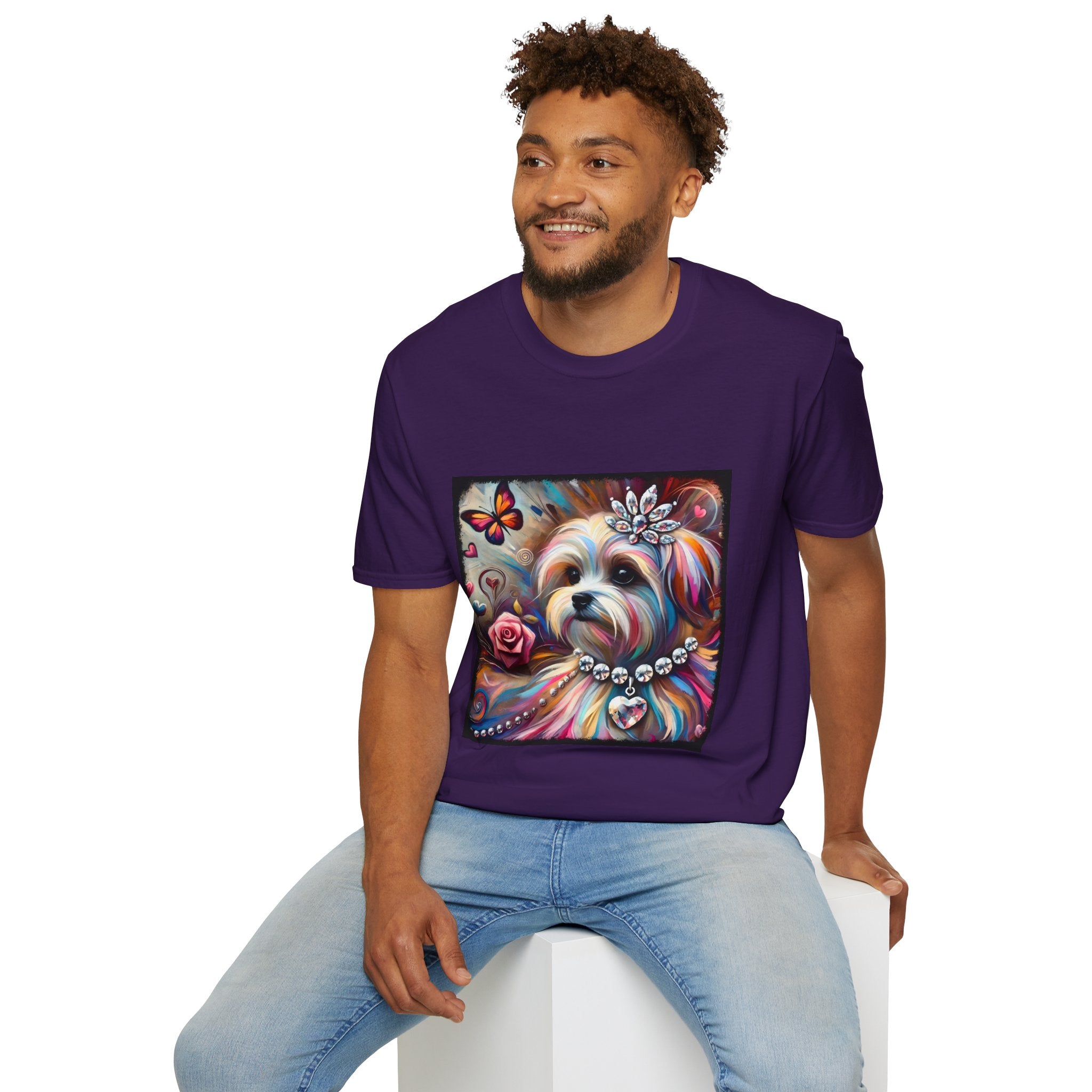 Maltese Diamond Heart Classic | Unisex Dog T-Shirt