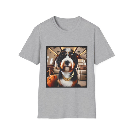 Bernedoodle Very Important Canine (V.I.C) design dog lover unisex t-shirt in sport grey