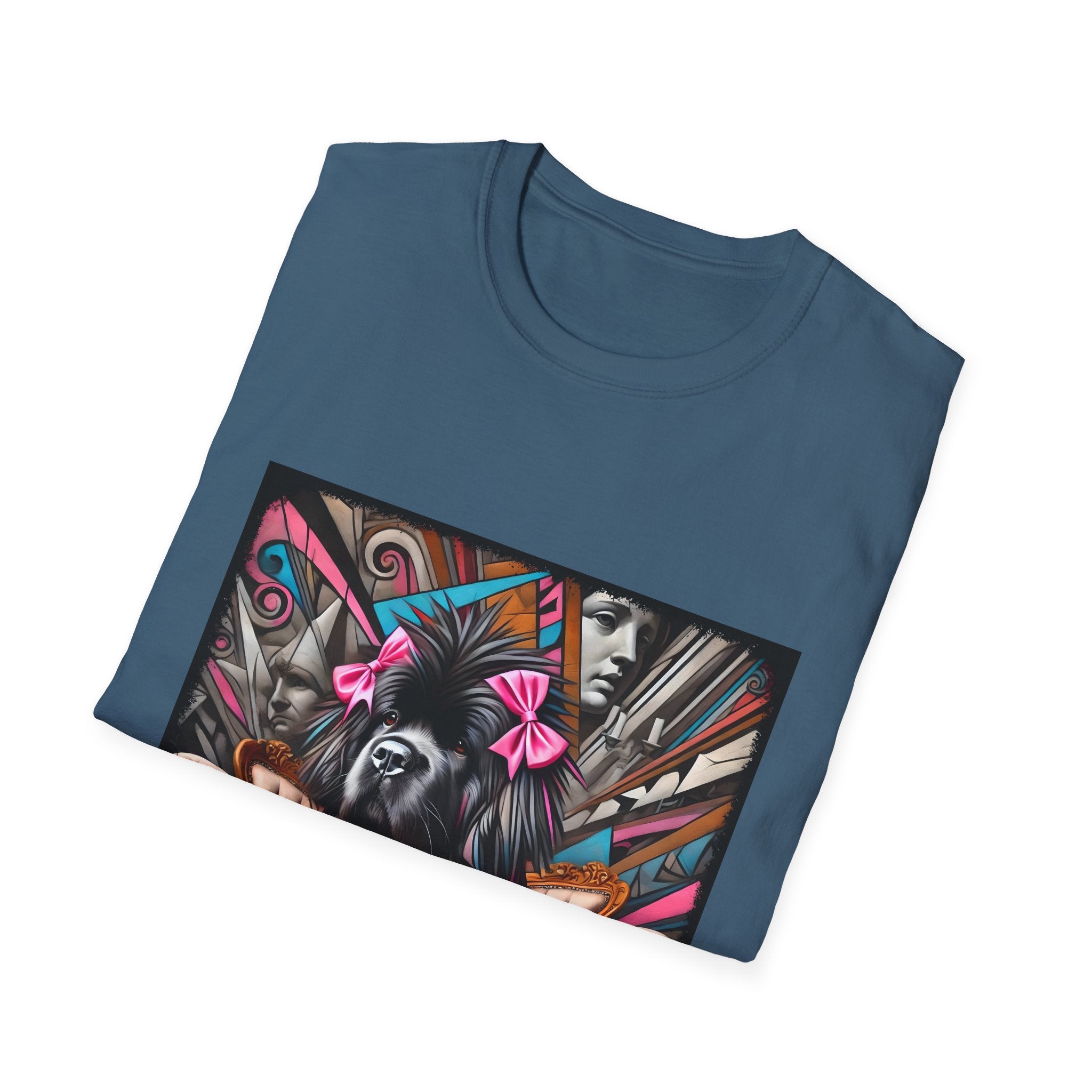 Newfoundland Pink Bow Bold | Unisex Dog T-Shirt