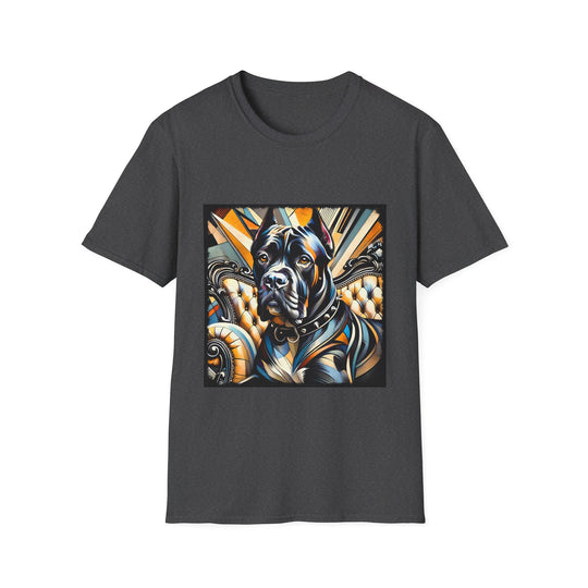Cane Corso Warm Rocker design dog lover unisex t-shirt in dark heather
