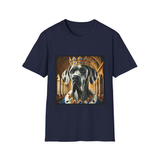 Great Dane King Supreme design dog lover unisex t-shirt in navy