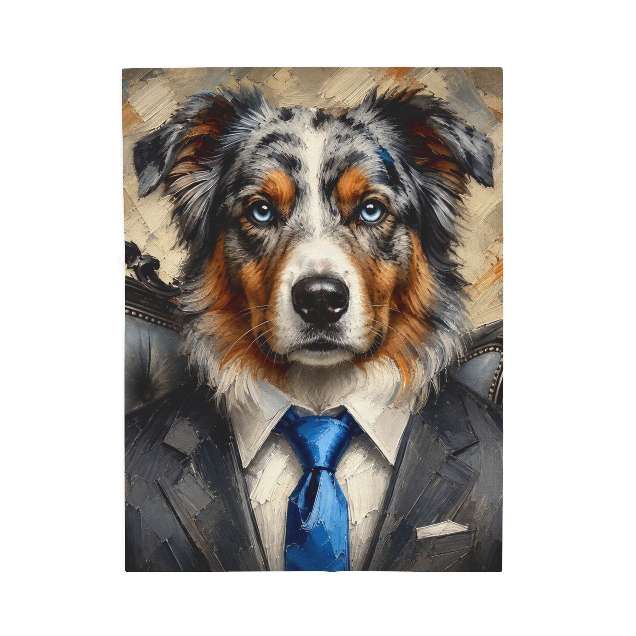 Australian Shepherd Blanket | Blue Tie Classic Dog Lover Gift